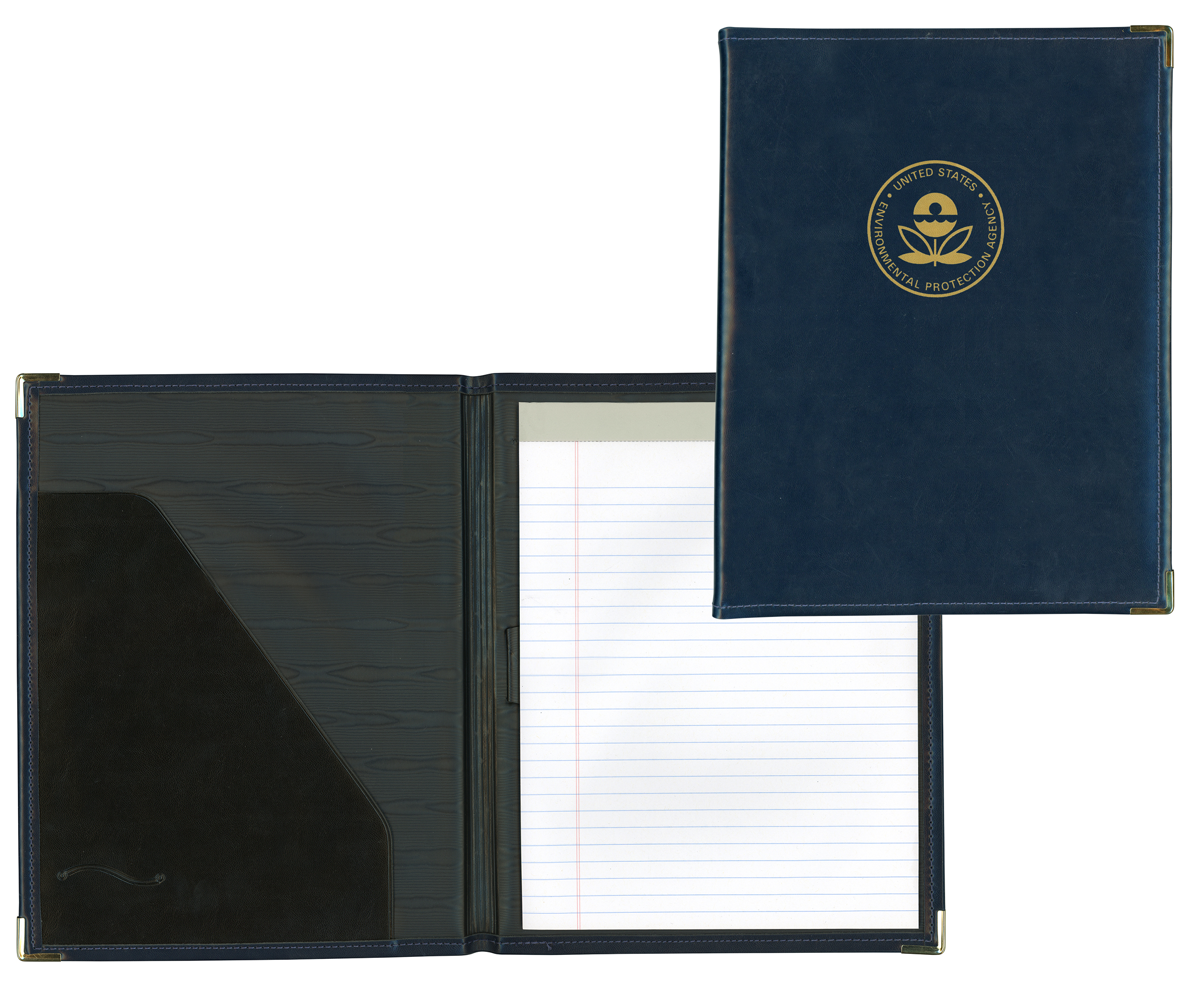 Turned Edge Vinyl Stitched Letter Size Padfolio