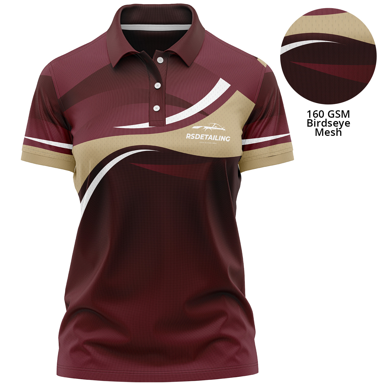 Women's 160 GSM Birdseye Mesh Dri-FIT Performance Corporate Polo shirts