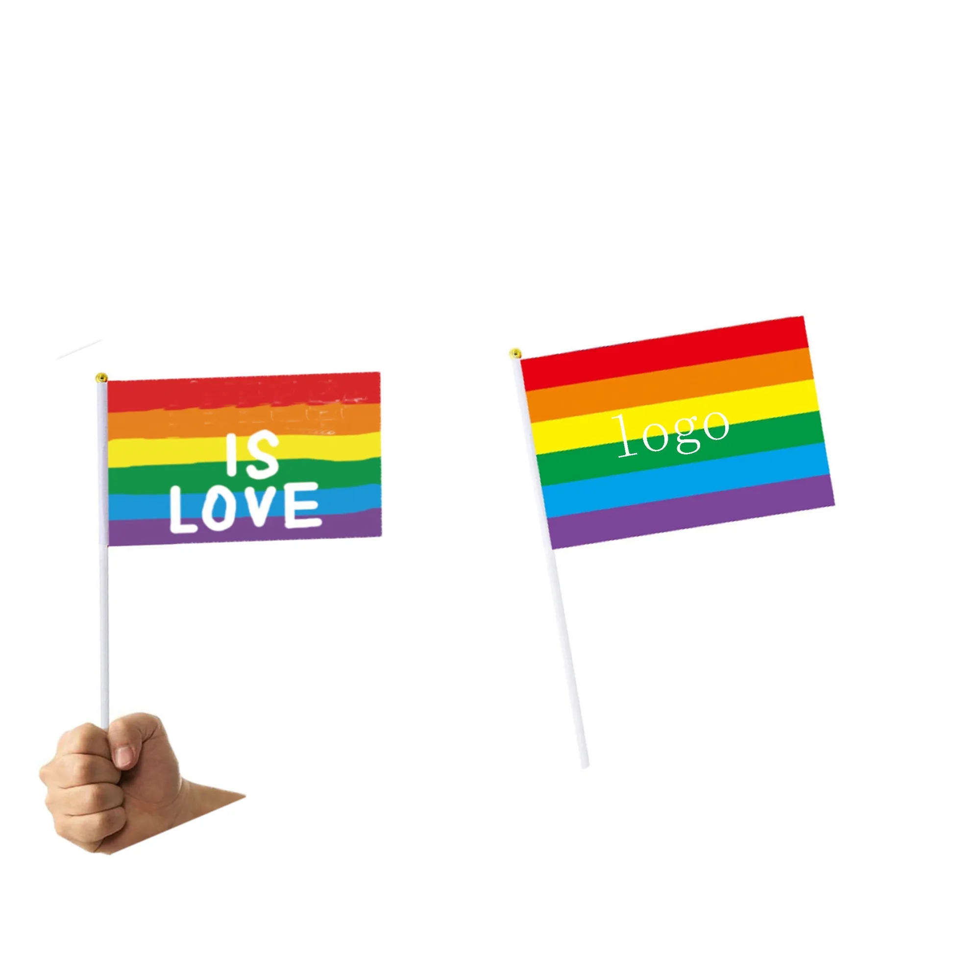Six-Color Rainbow Hand-Waved Flag 4