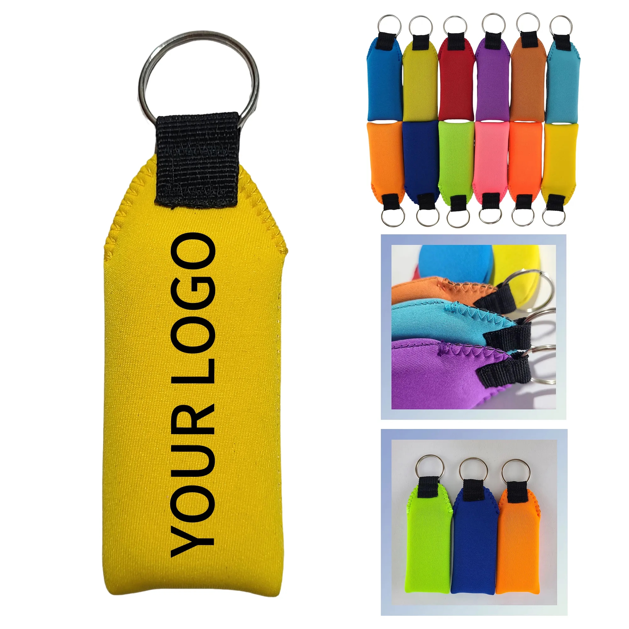 Floating Neoprene Keychain 4x1.8 Inch Buoyant Design