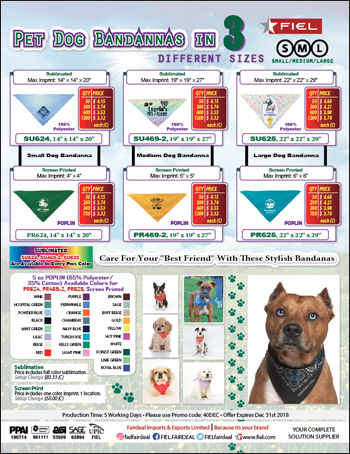 Pet Dog Bandannas in 3 different sizes, small, medium, large.jpg