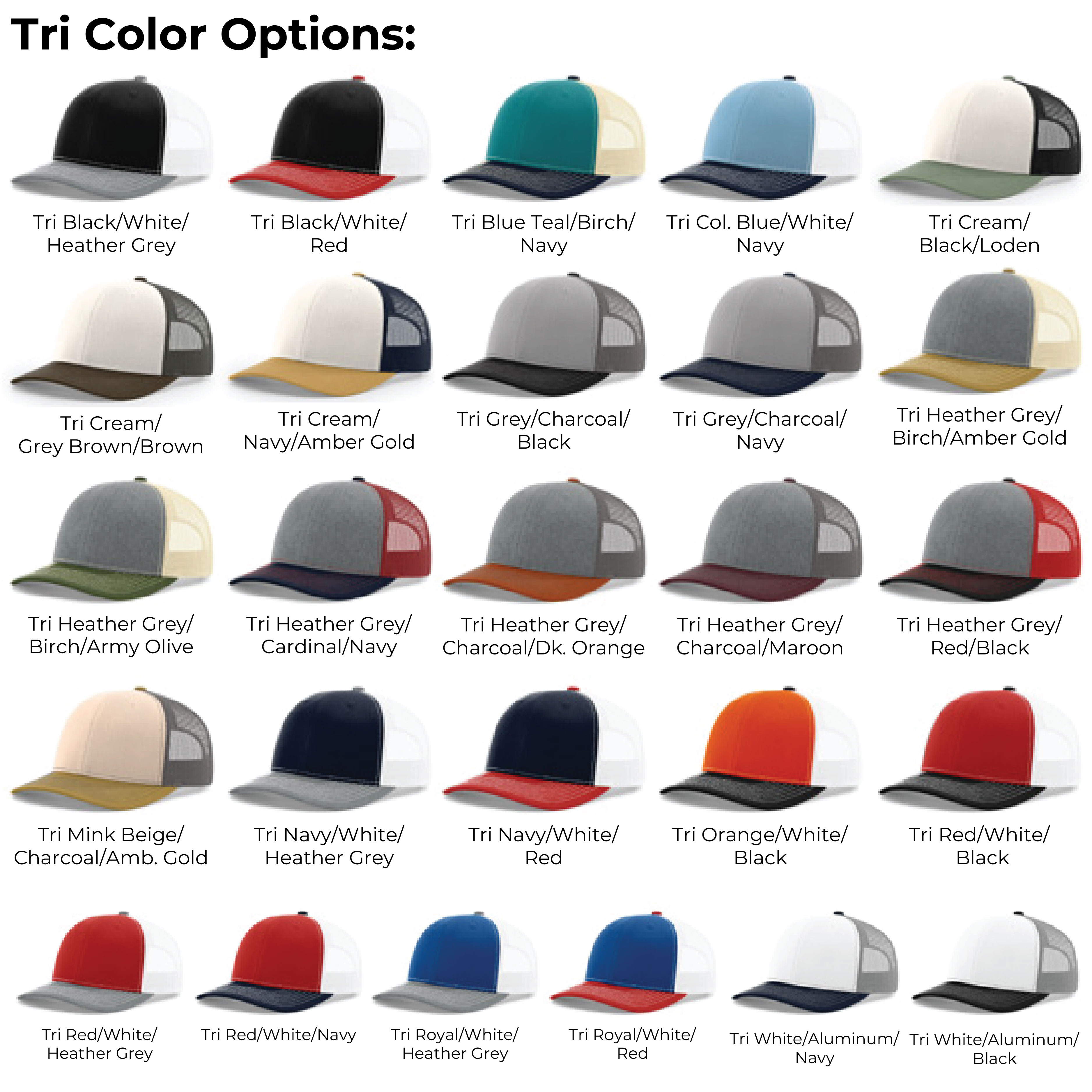 Richardson 112 6-Panel Snapback Trucker Hat w/Leatherette Adhesive Patches or Embroidery 481
