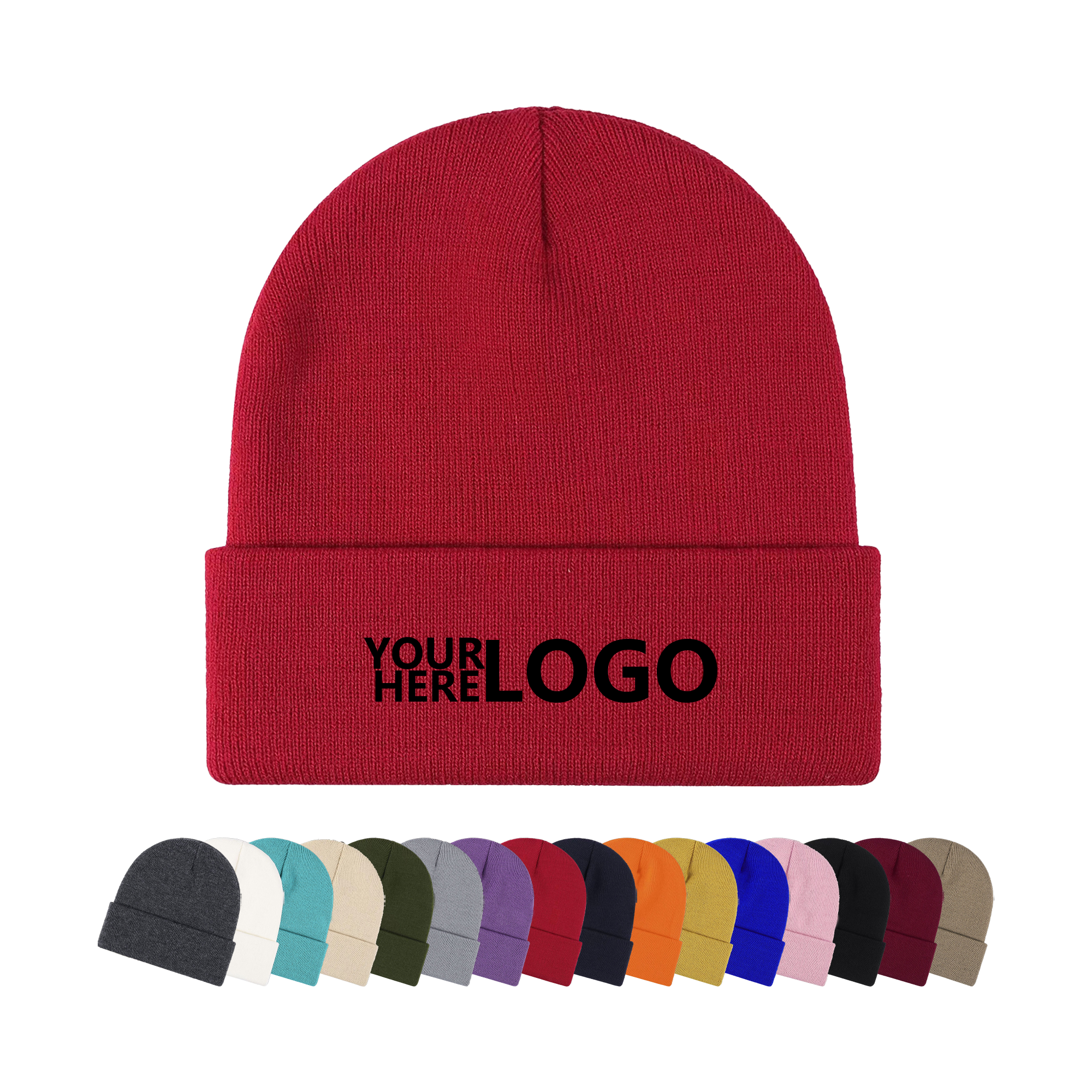 Embroidered Acrylic Knit Cap 3