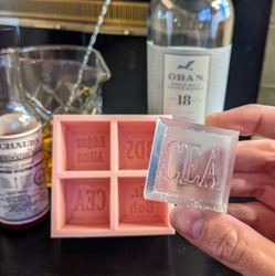 Customizable Four Cavity Ice Cube Tray