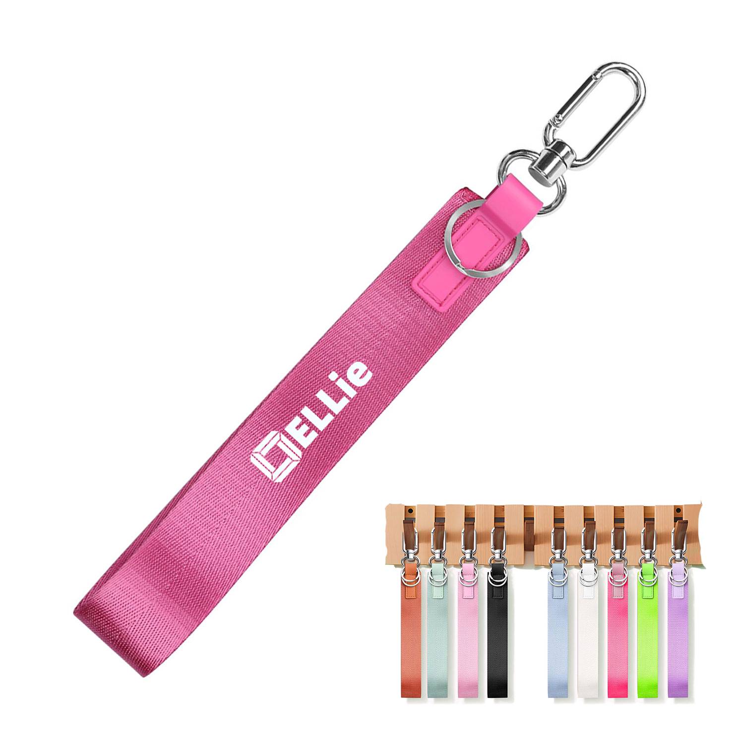 Short Polyester Wrist Strap Key Chain