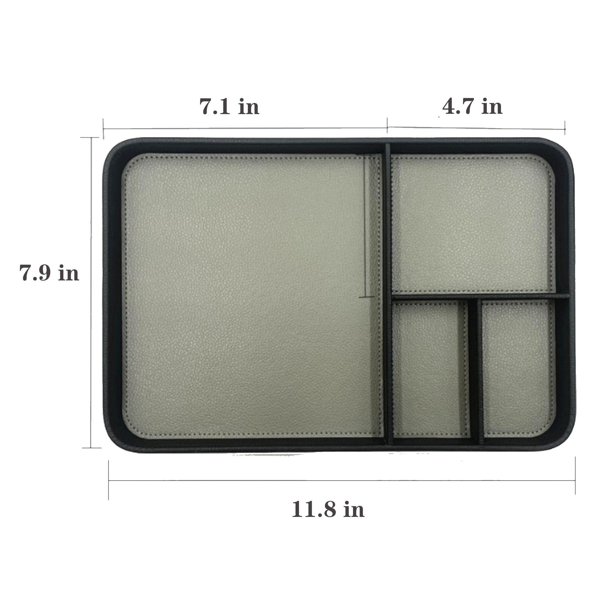 Square Leather Storage Tray 6