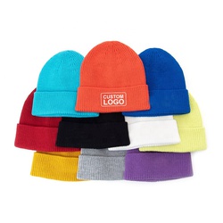 Knit Beanie Winter Hat 100% Acrylic Custom