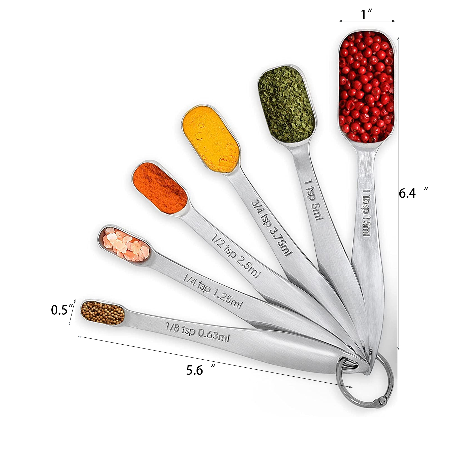Stainless Steel Measuring Spoons 6