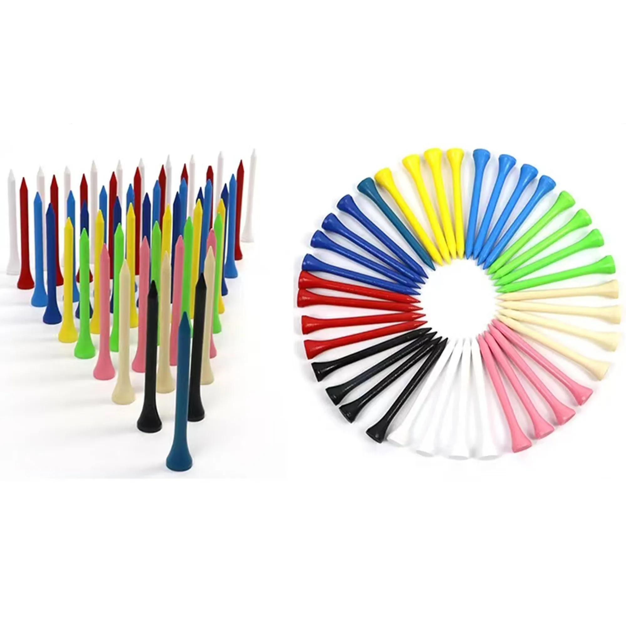 Multi-Color Wooden Golf Tees With Customizable Logo 7