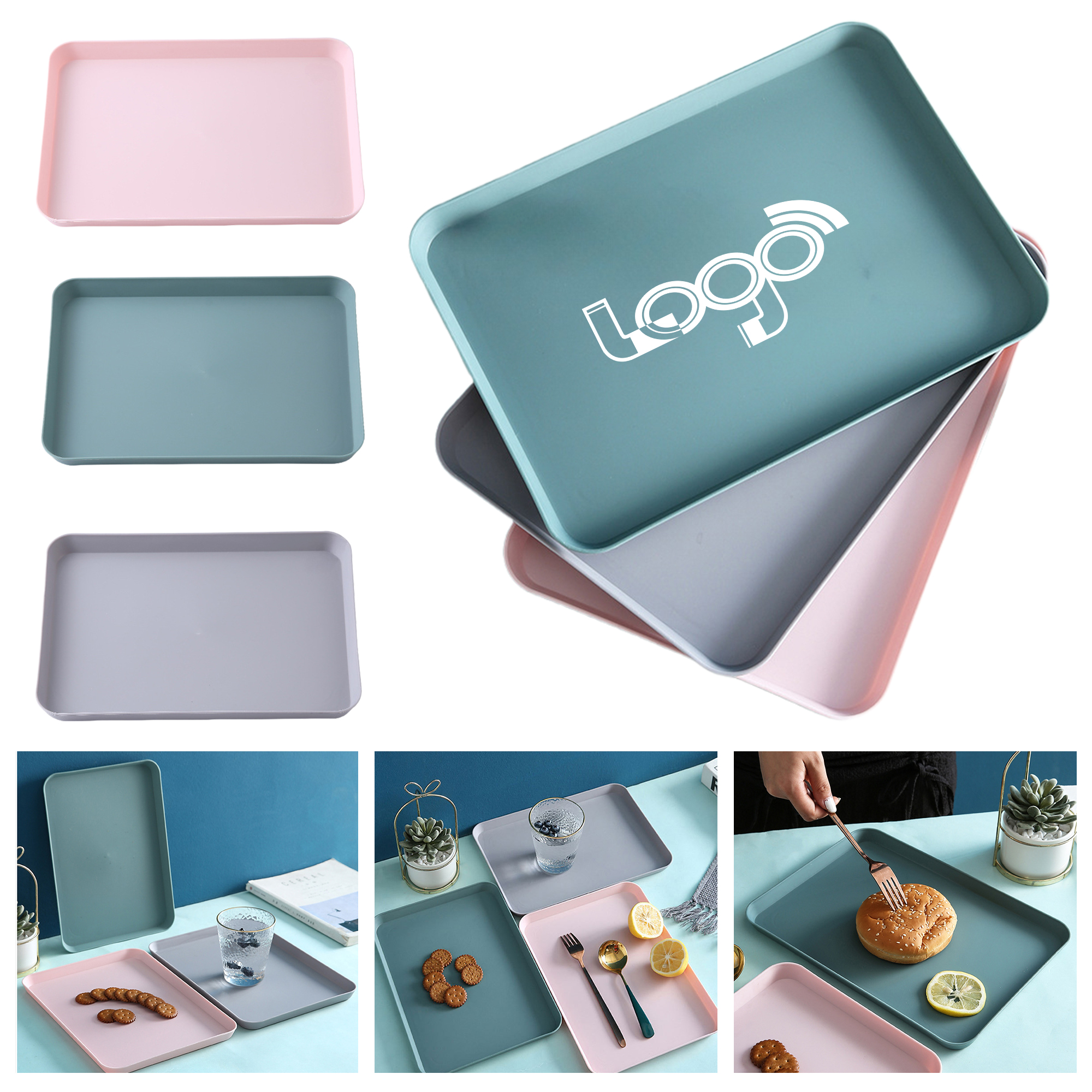 Simple and Elegant Nordic Rectangular Tray for Snacks and Tea 3