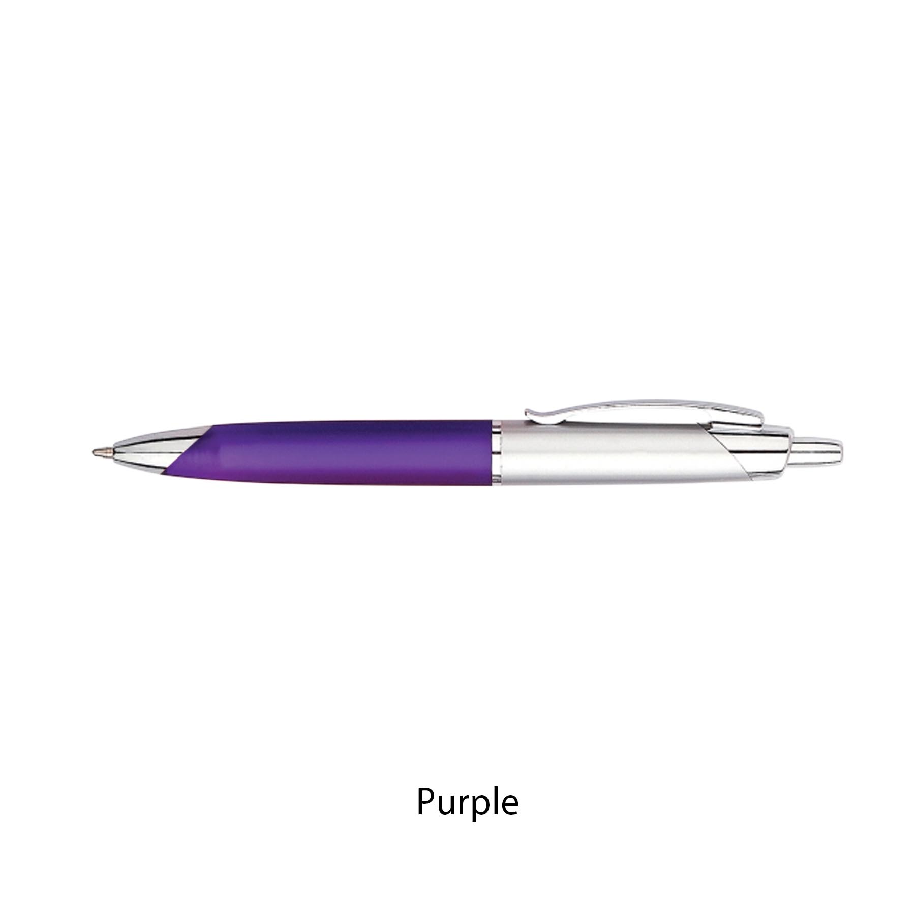 Half Tip Plastic Click Ballpoint Pen 24