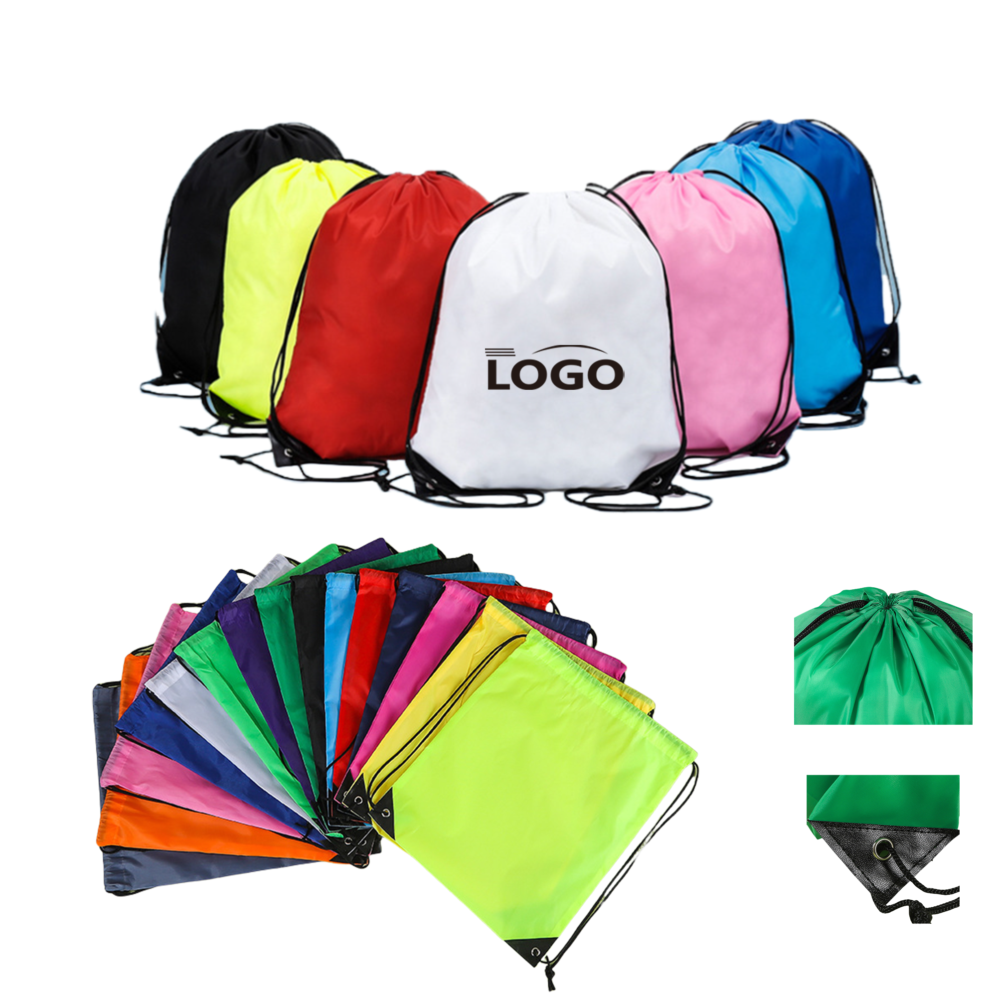 Personalized Gym String Drawstring Backpack Bag MOQ50 4