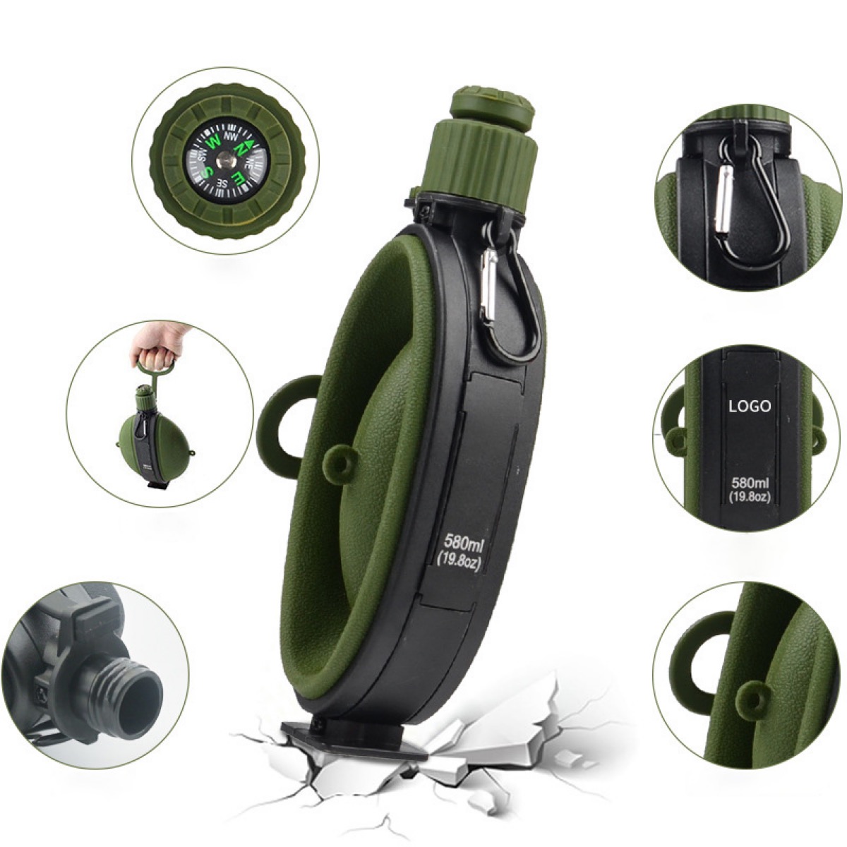 Silicone Compass Kettle 580ml 3
