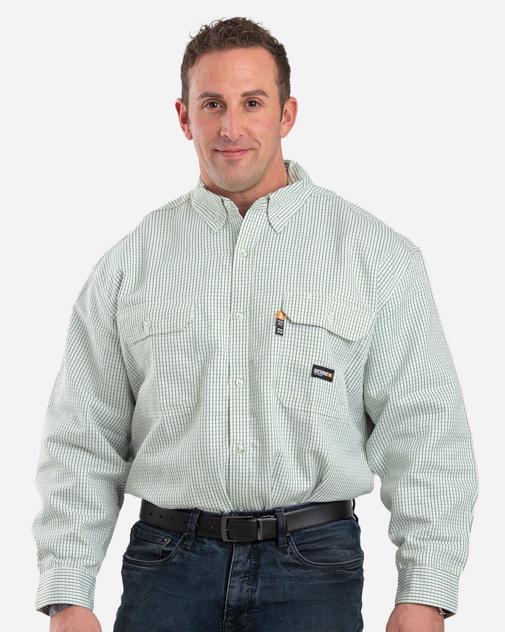 Men's Flame-Resistant Down Plaid Work Shirt - FRSH21