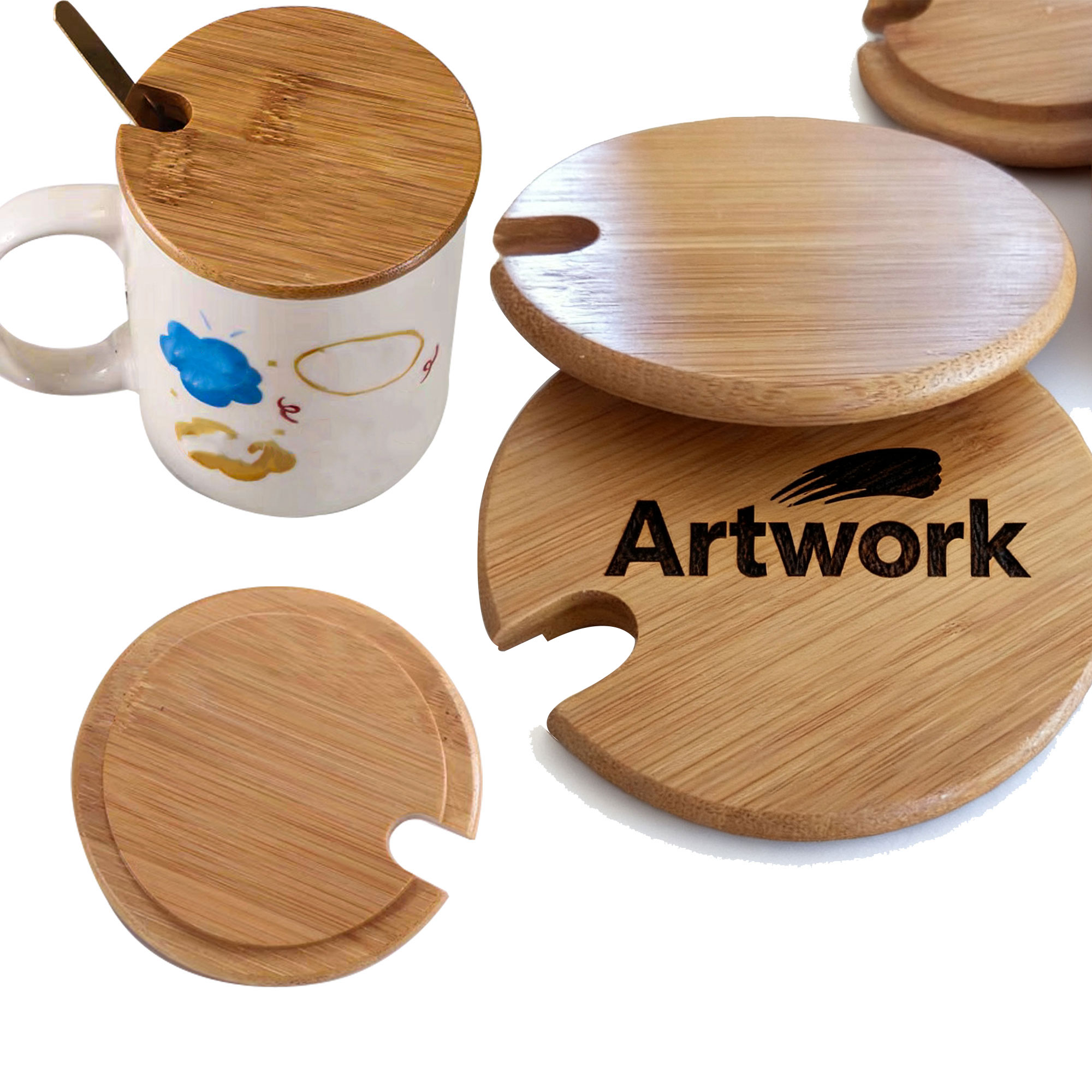 Bamboo And Wood Mug Lid 3