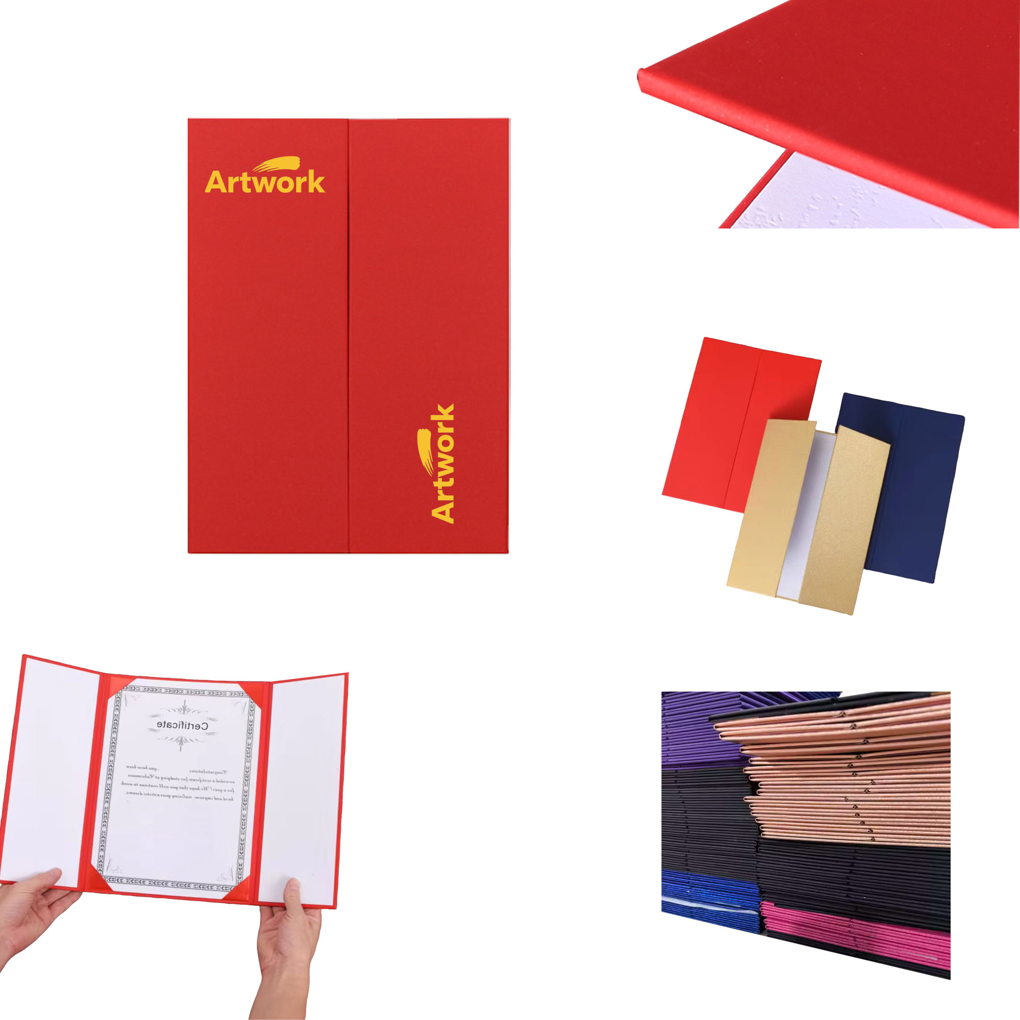 Customized Three Fold Certificate Holder 6
