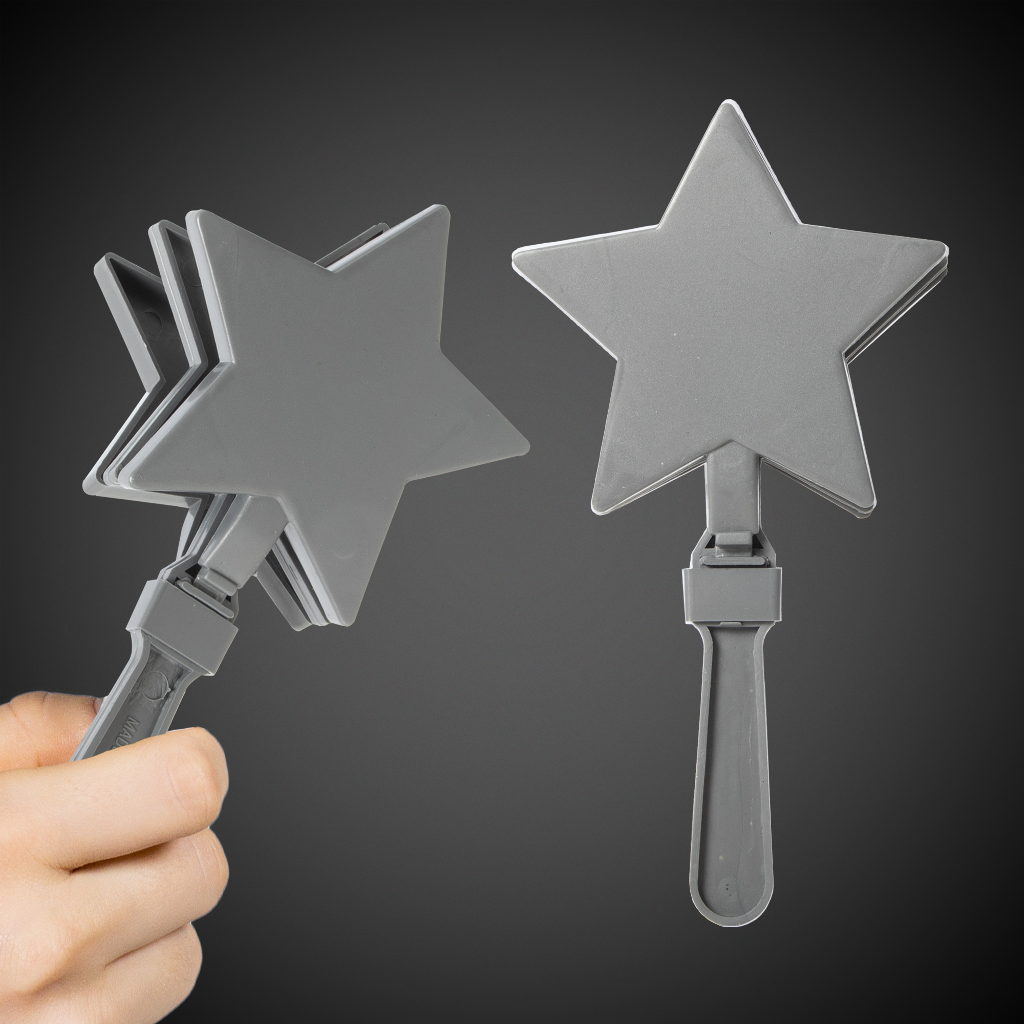 Silver 7" Star Hand Clapper (Imprintable) 10