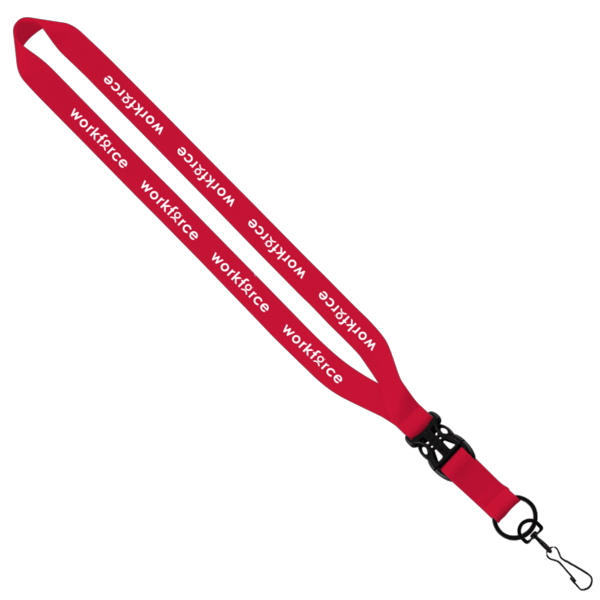 3/4" Polyester Lanyard with Slide Buckle Release & Swivel Snap Hook