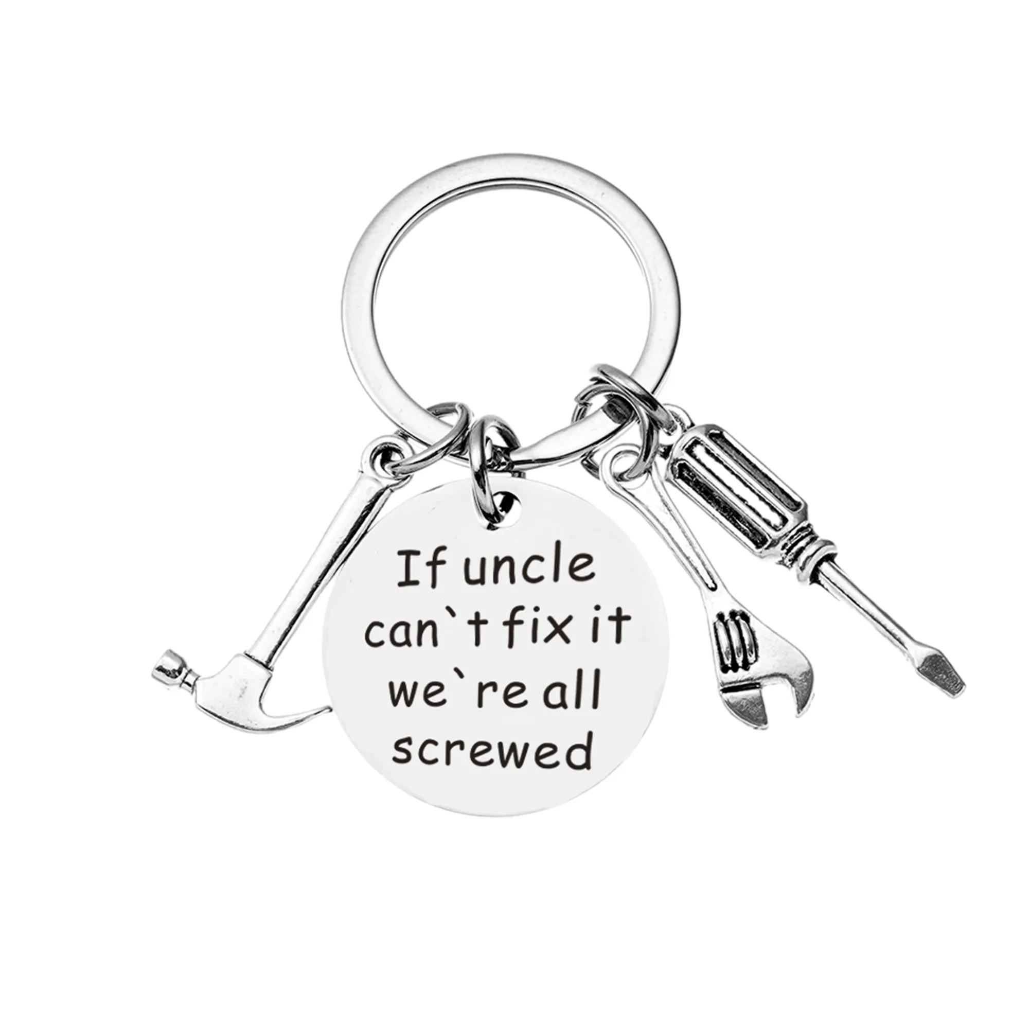 Multifunctional Keyring With Mini Hammer Screwdriver Wrench 11
