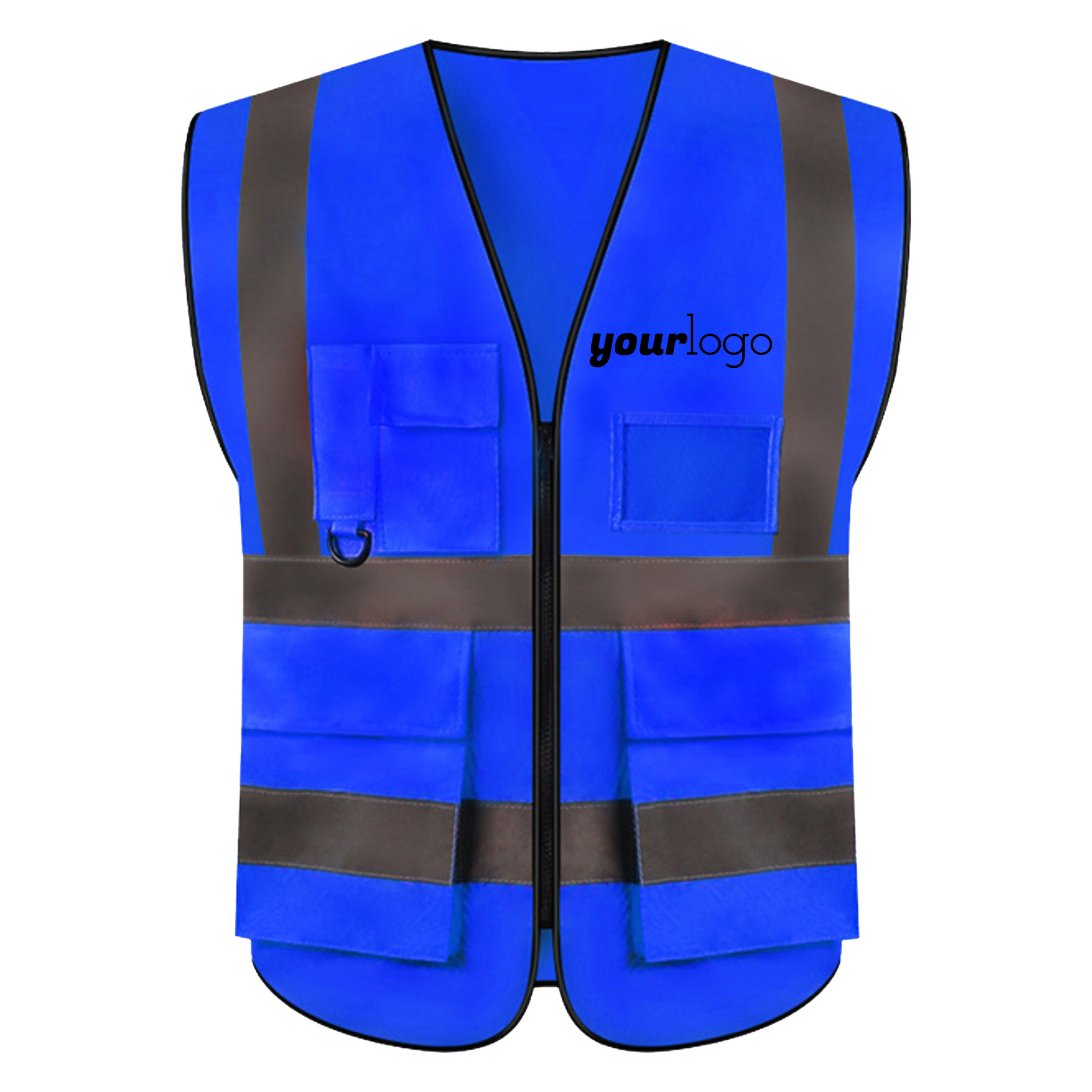 Multi-Pocket Safety Work Vest With Reflective Tape 13