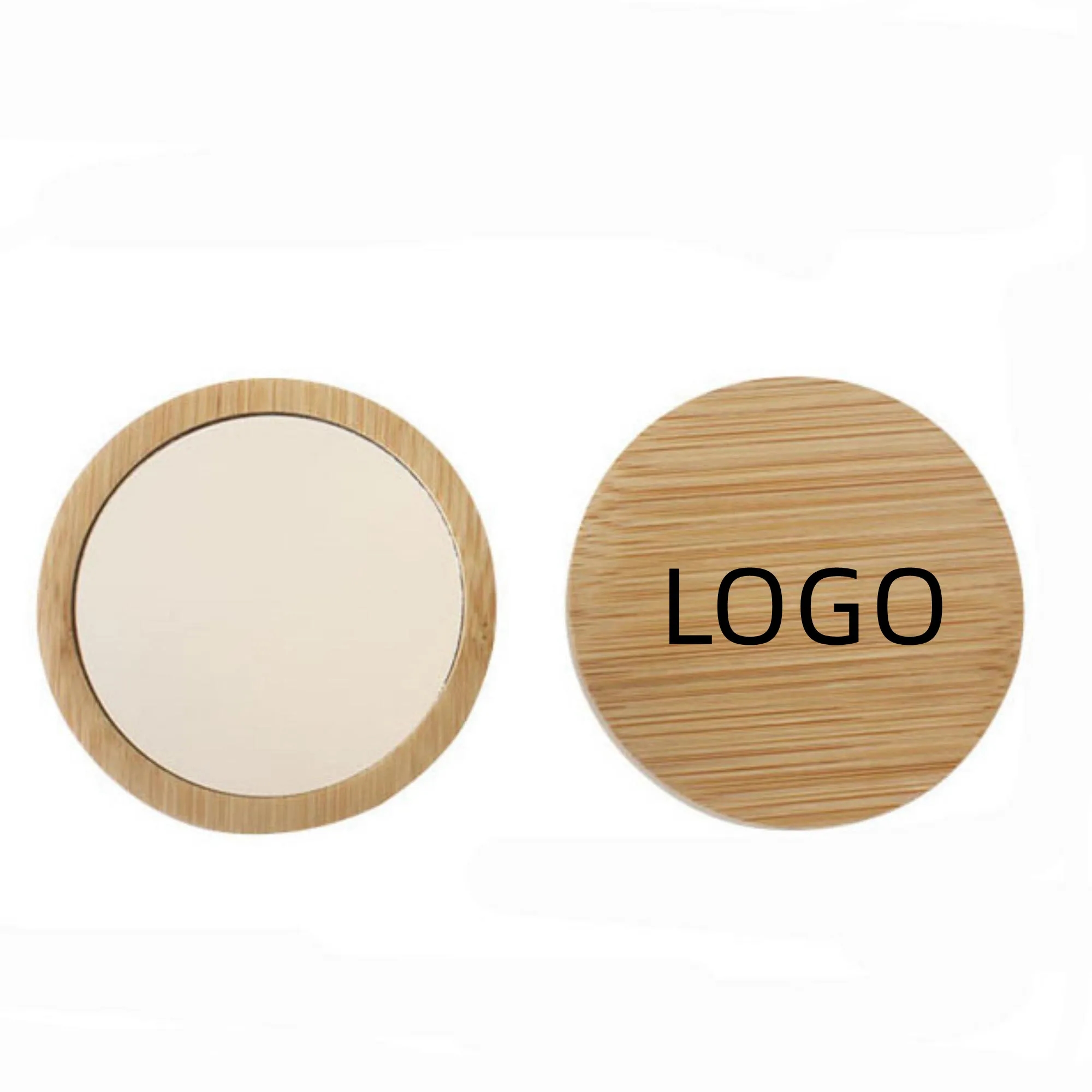Pocket Wooden Makeup Mirror MOQ 50PCS 3