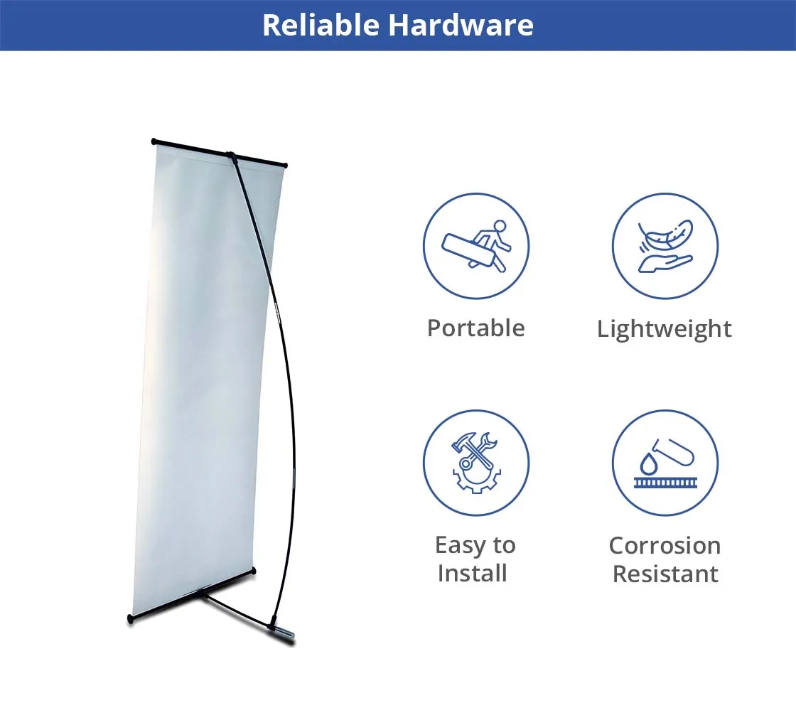 L Banner Stands - Hardware only (2 ft x 5.33 ft)