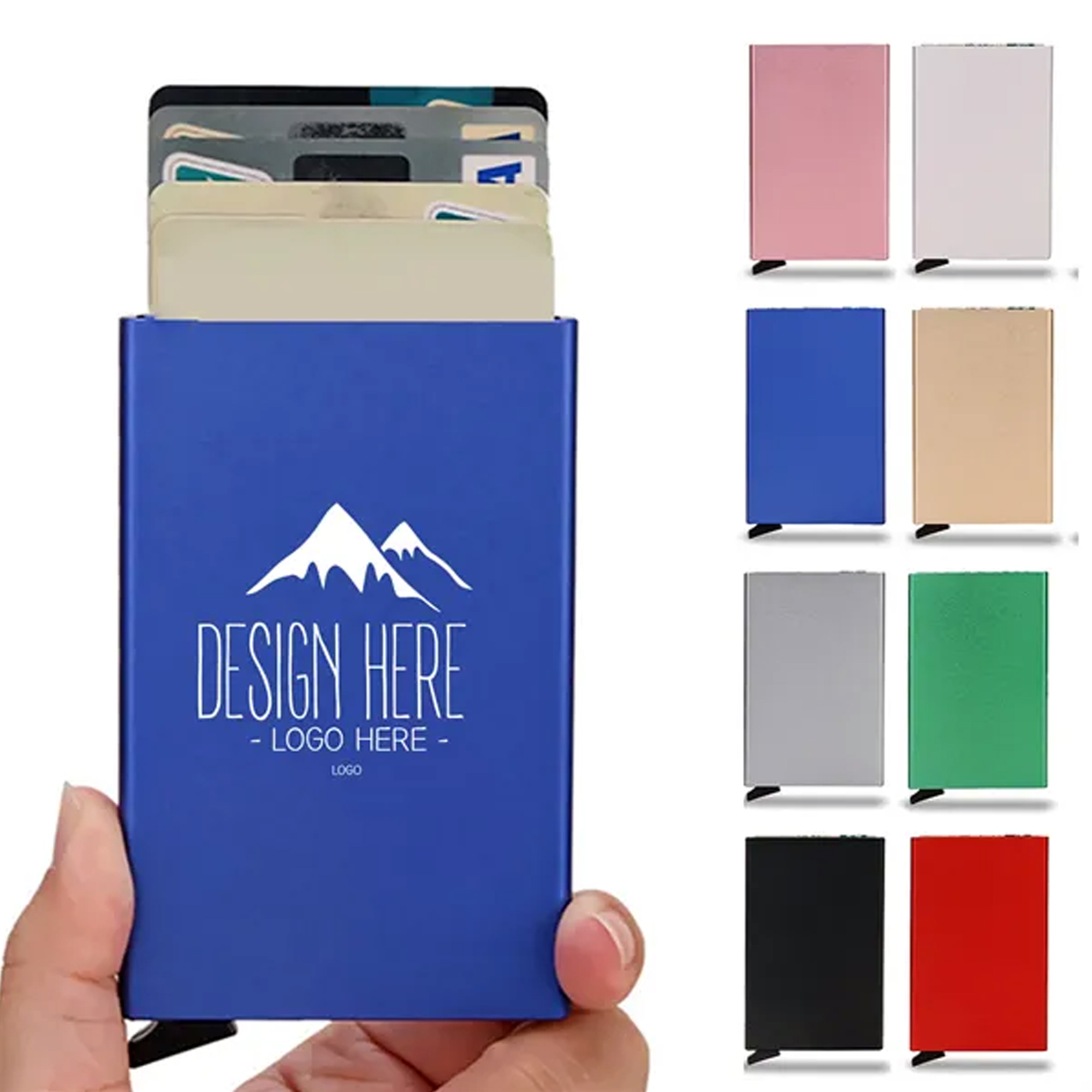 Aluminum RFID Blocking Pop-Up Wallet for Cards