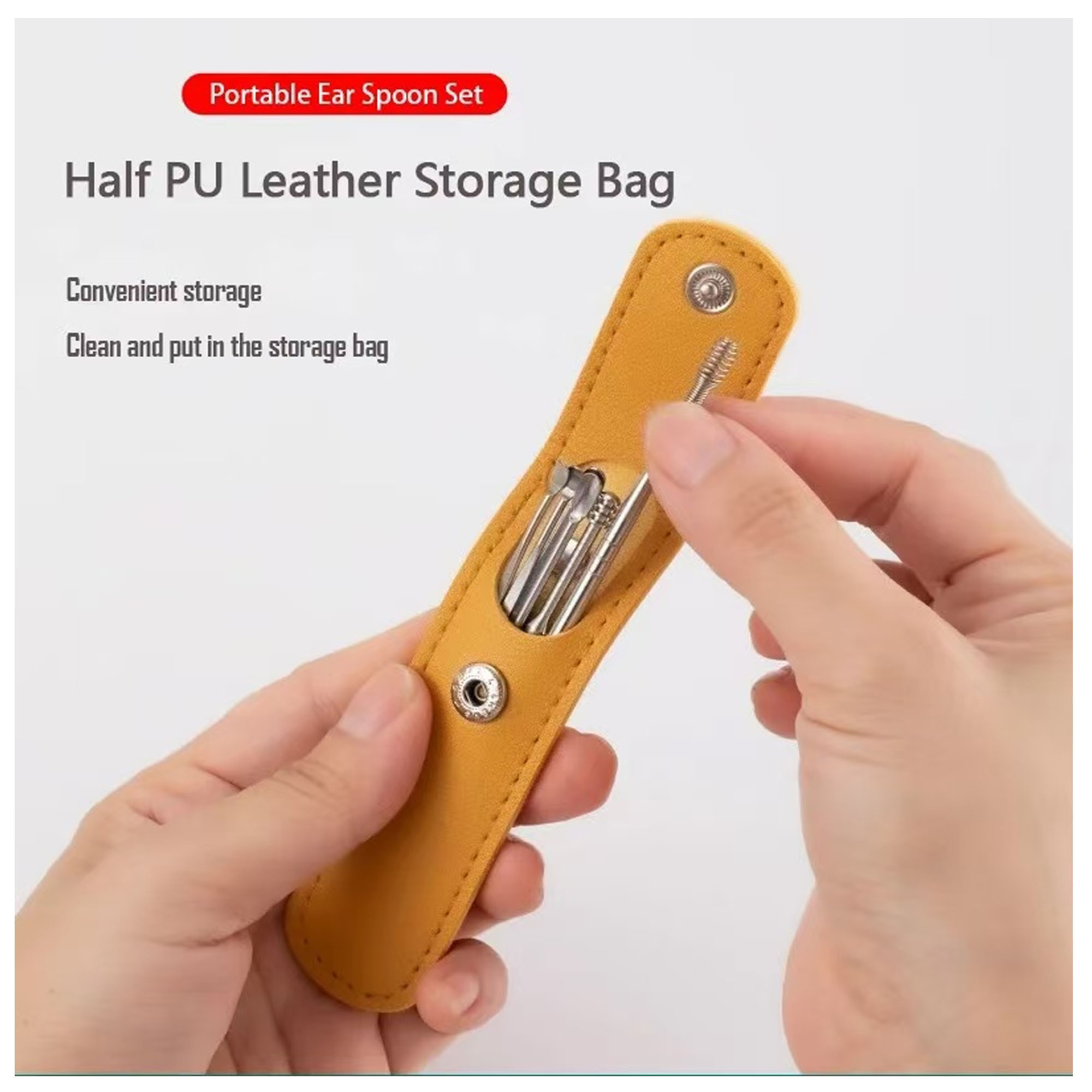 Premium 6-Piece Ear Cleaning Kit with Leather Case & Ear Picks 9