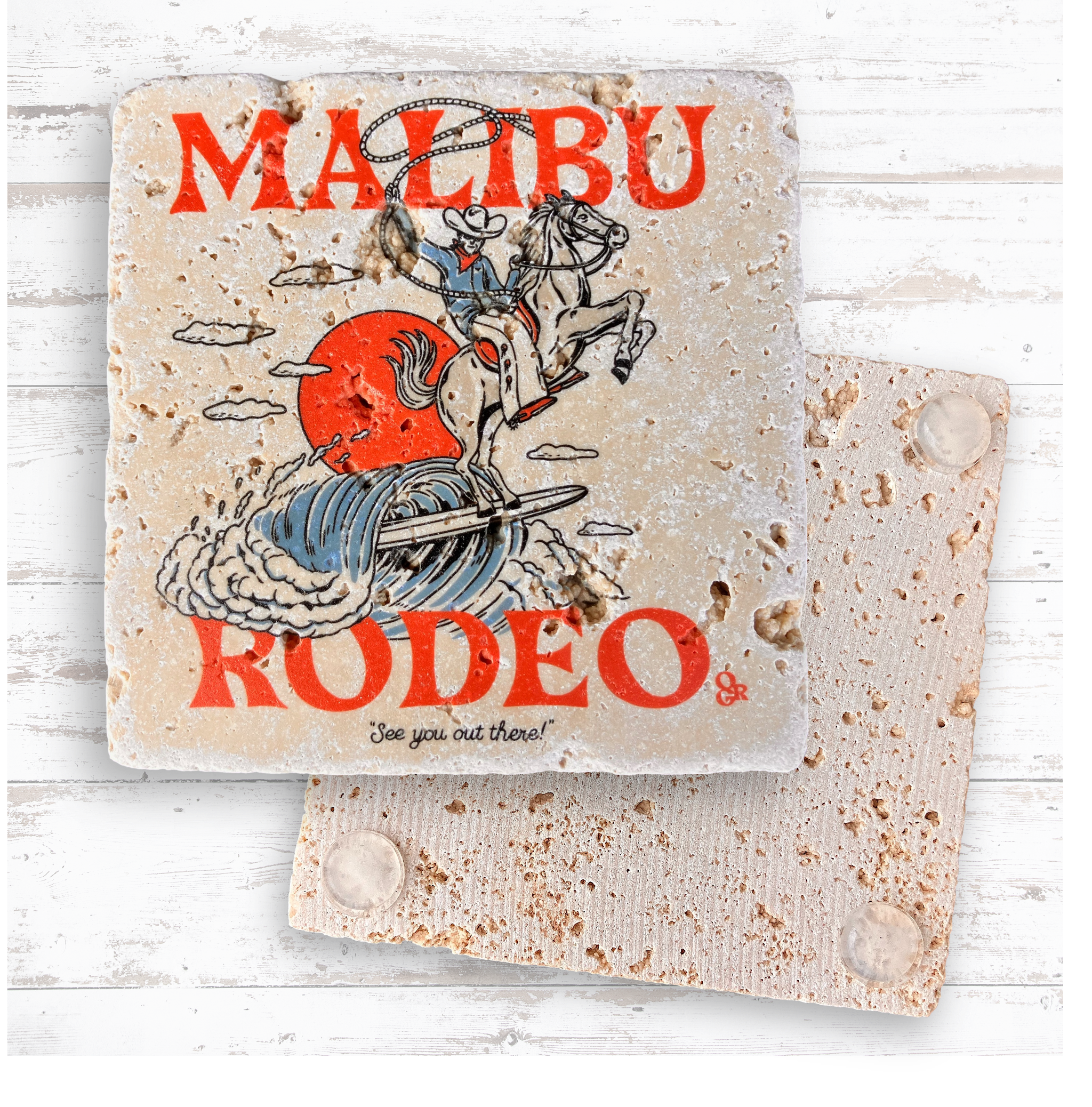 Tumbled Travertine Coaster 13