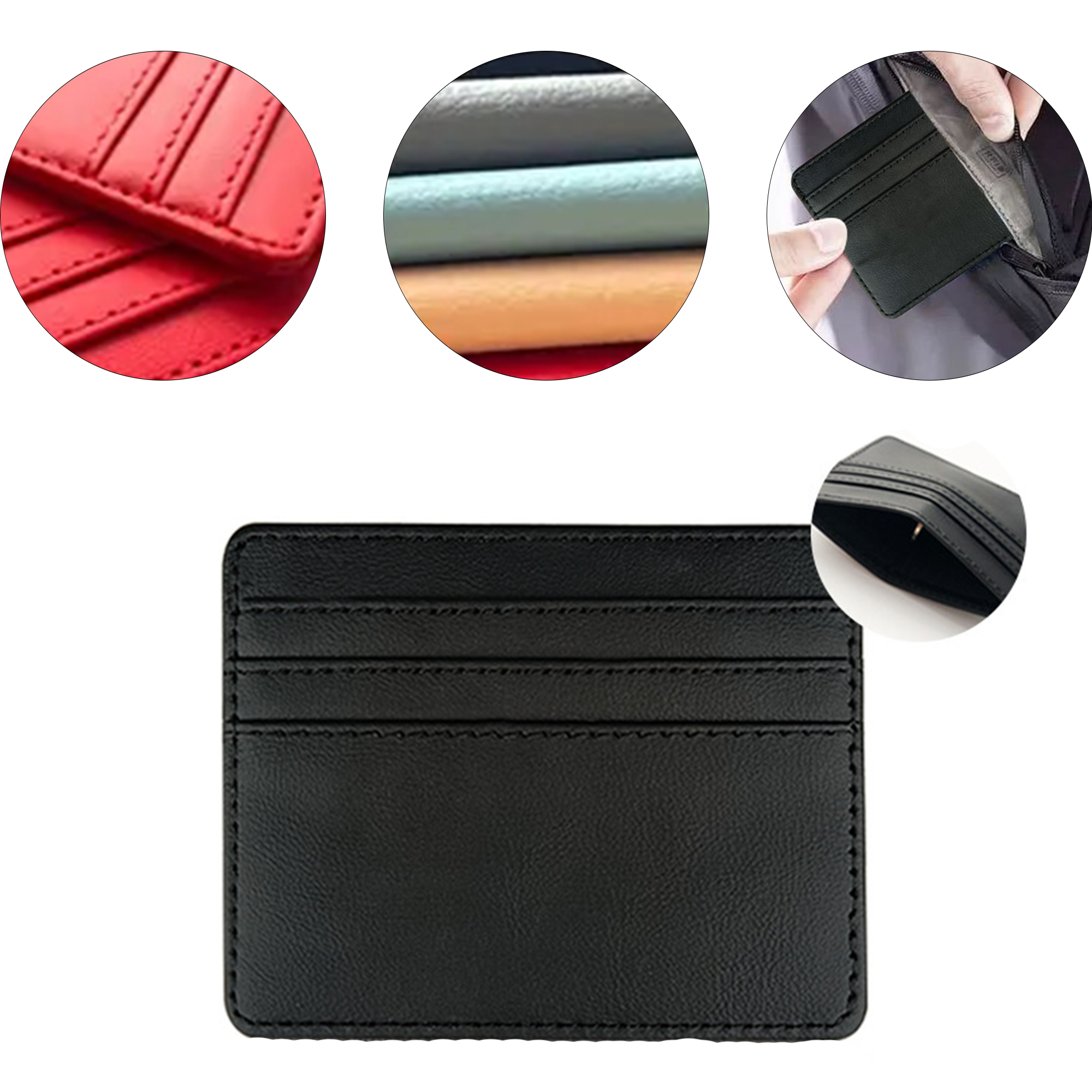 Minimalist Synthetic Leather Card Organizer 9
