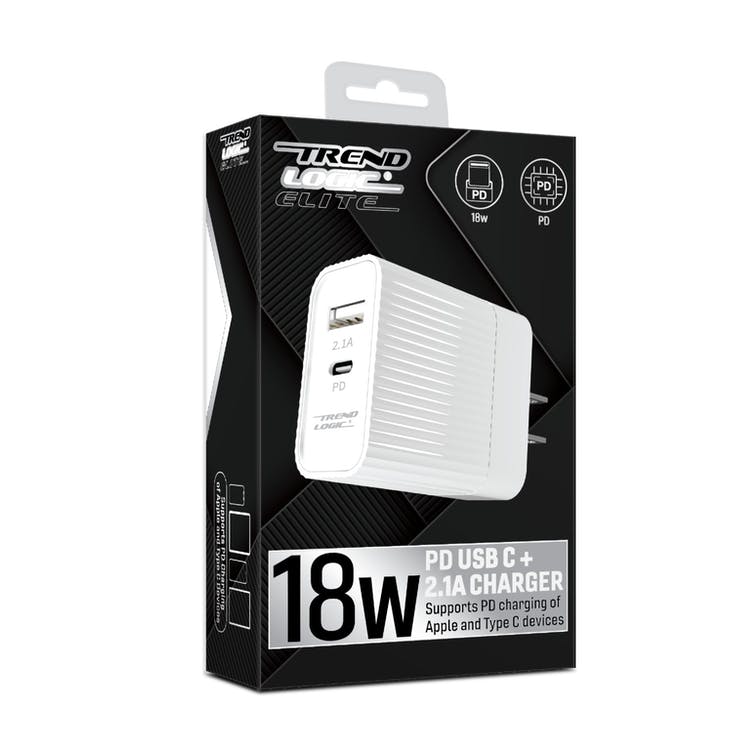 USB-C & USB-A Wall Charger - PD 18W 3