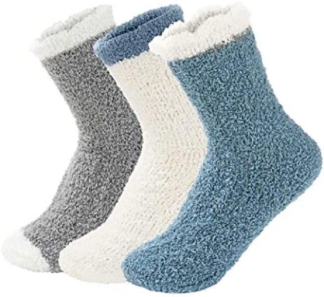 Soft Cozy Plush Chenille Sherpa Slipper Socks
