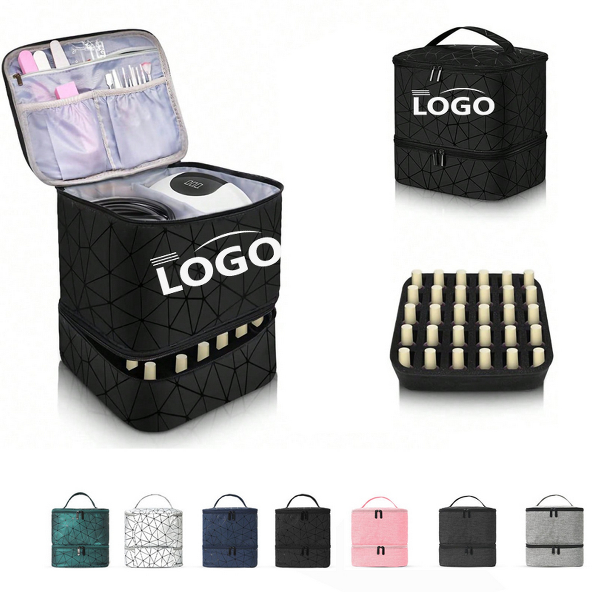 Double Makeup Nail Polish Storage Bag 5