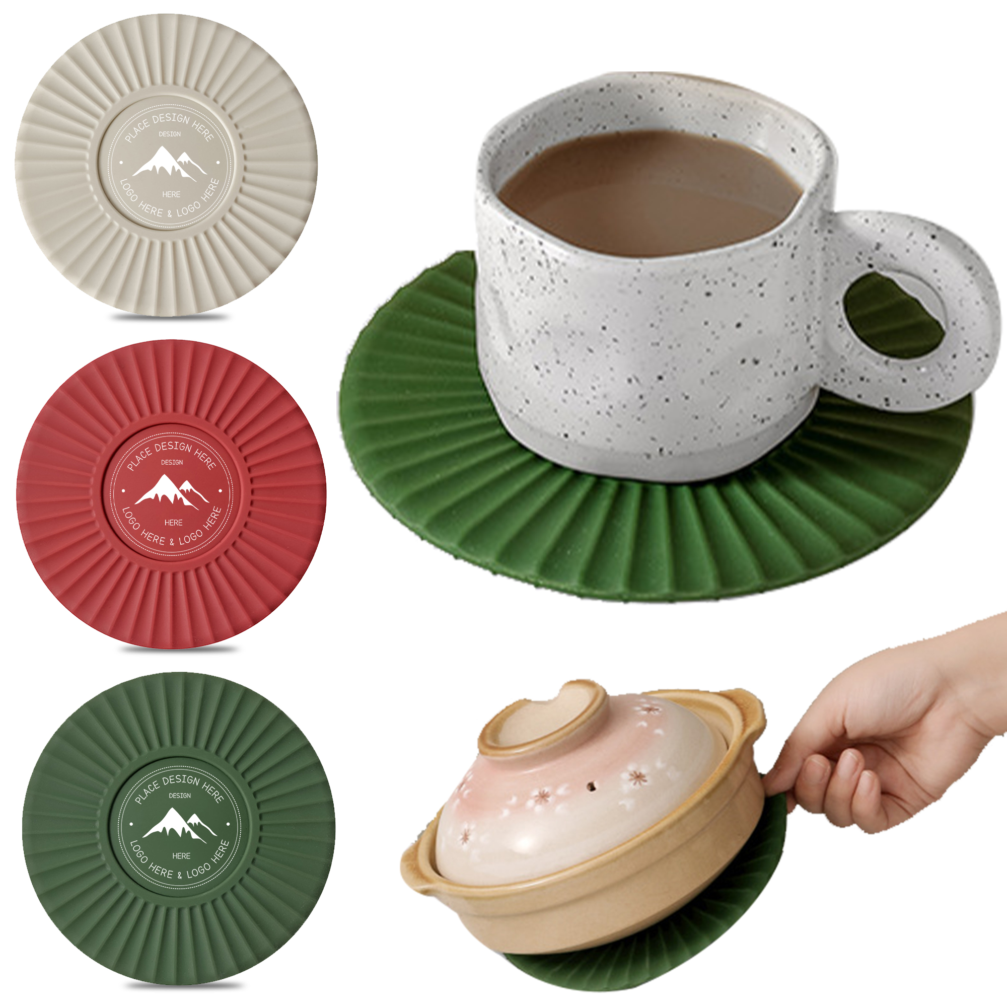 Thickened Silicone Coaster Desk Tabletop Protection Decor 5