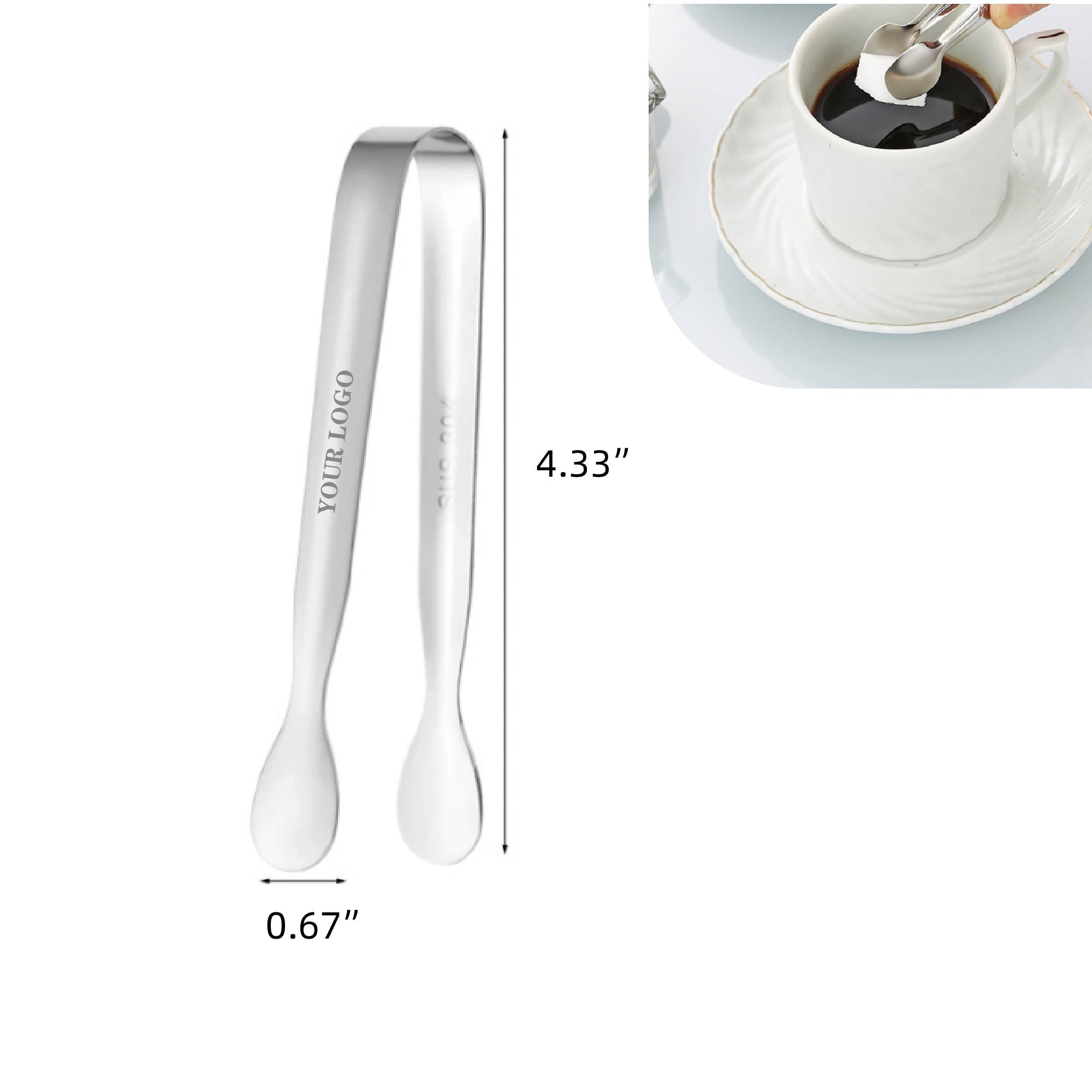 MOQ 10 pcs Stainless Sugar Cube Tongs 3