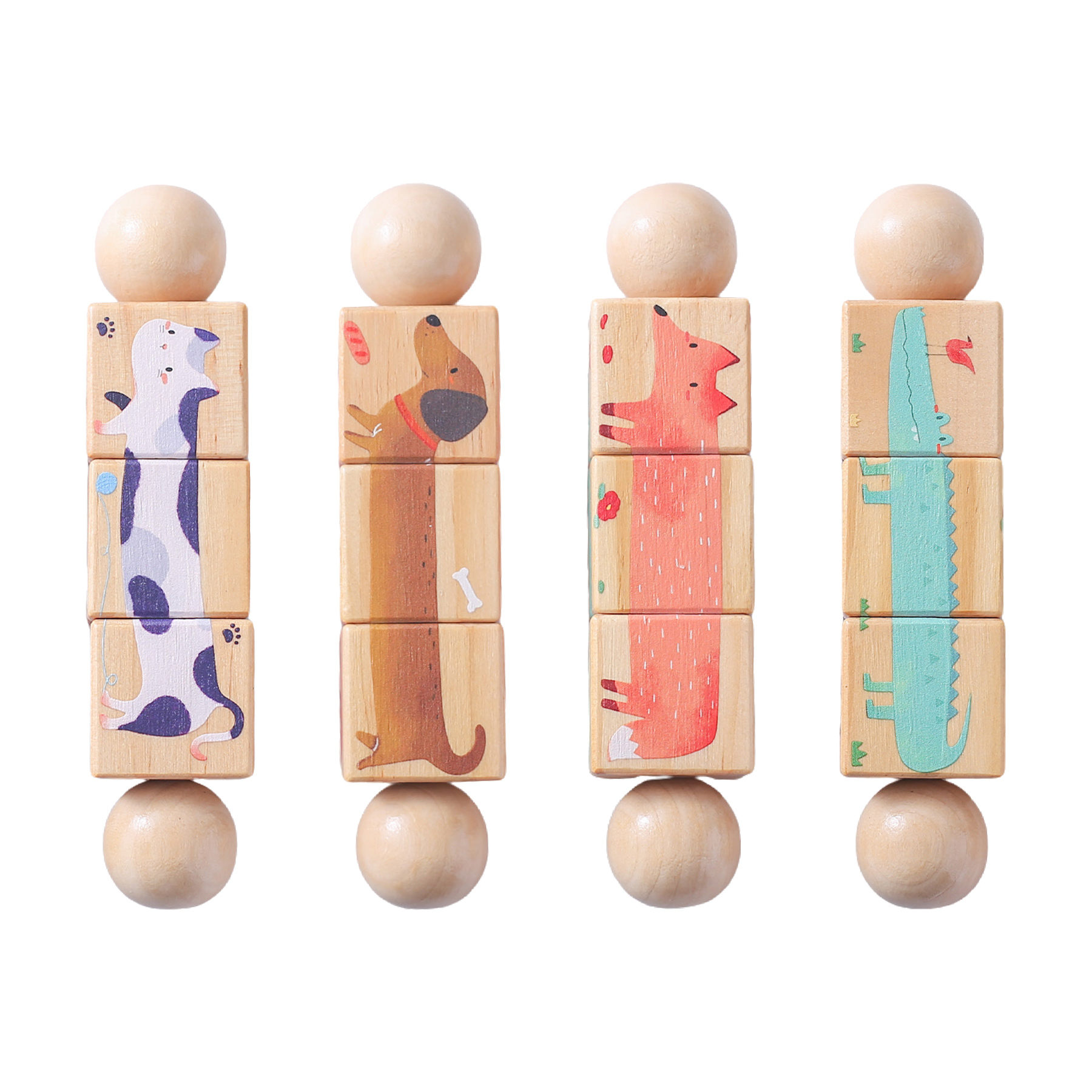 Rotating Wooden Customized Patterns Puzzles 9