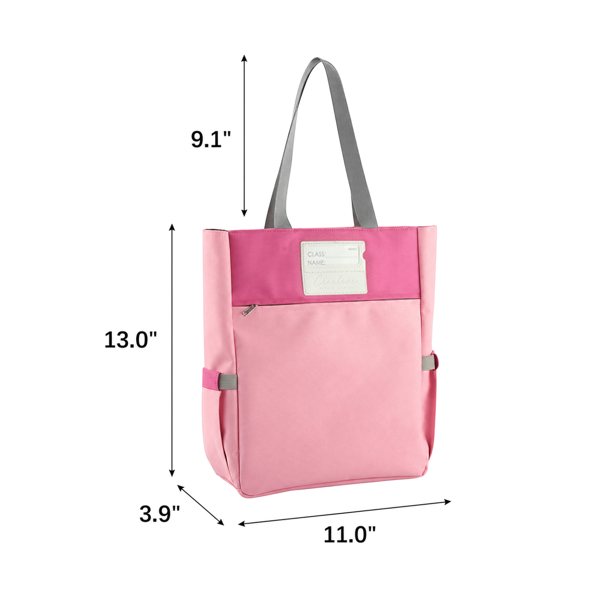 Structured Canvas Tote for Documents and Supplies, custom tote bag with logo imprint 3