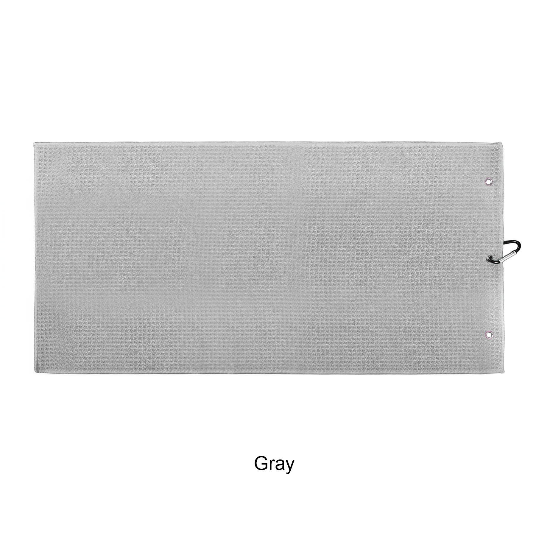 Microfiber Waffle Two-fold Golf Towel w/ Carabiners Clip 12" x 24" 45