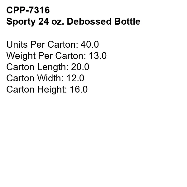 Sporty 24 oz. Debossed Bottle 5