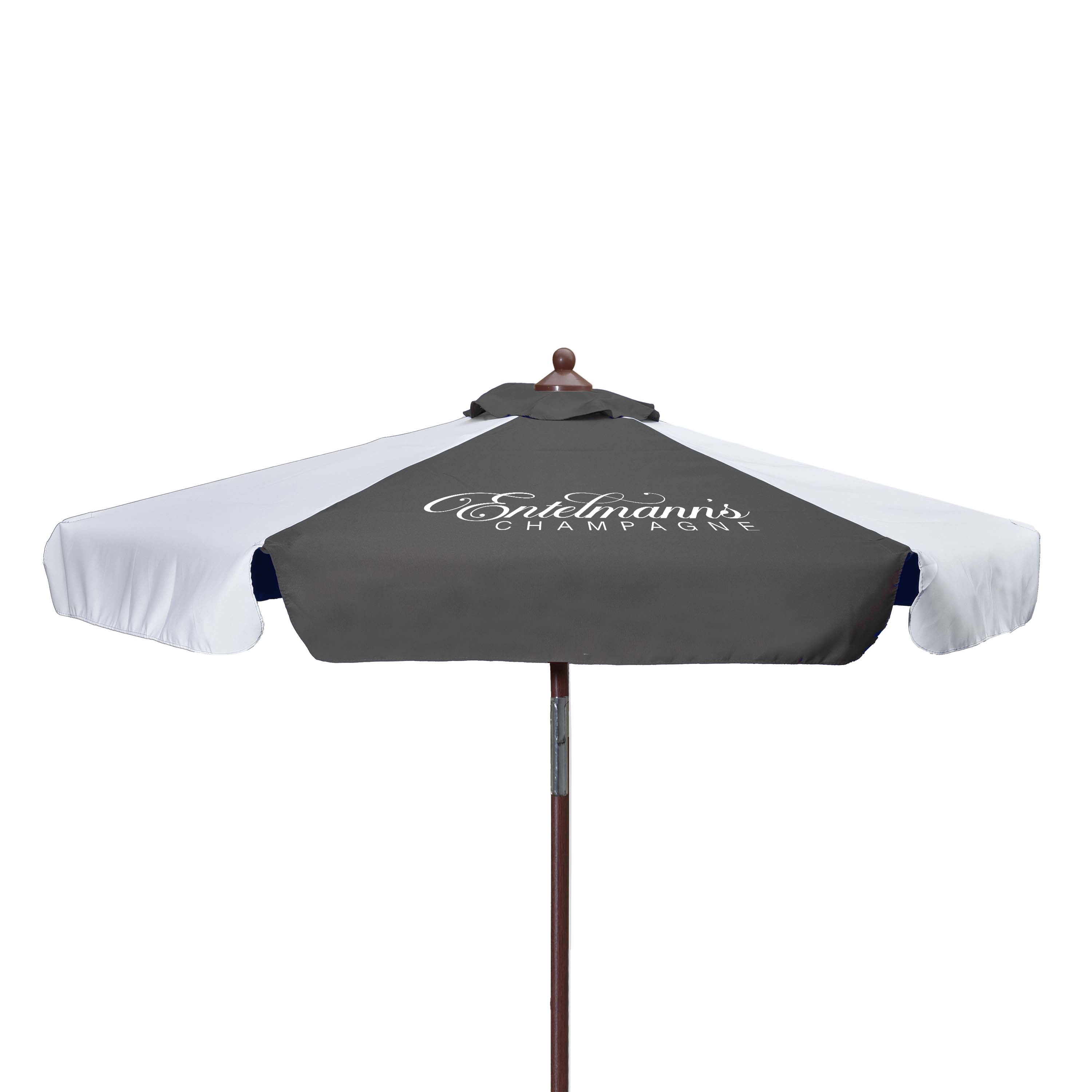 7' Wood Look Tilting Market Umbrella Kit with Valance (1 Imprint) 11