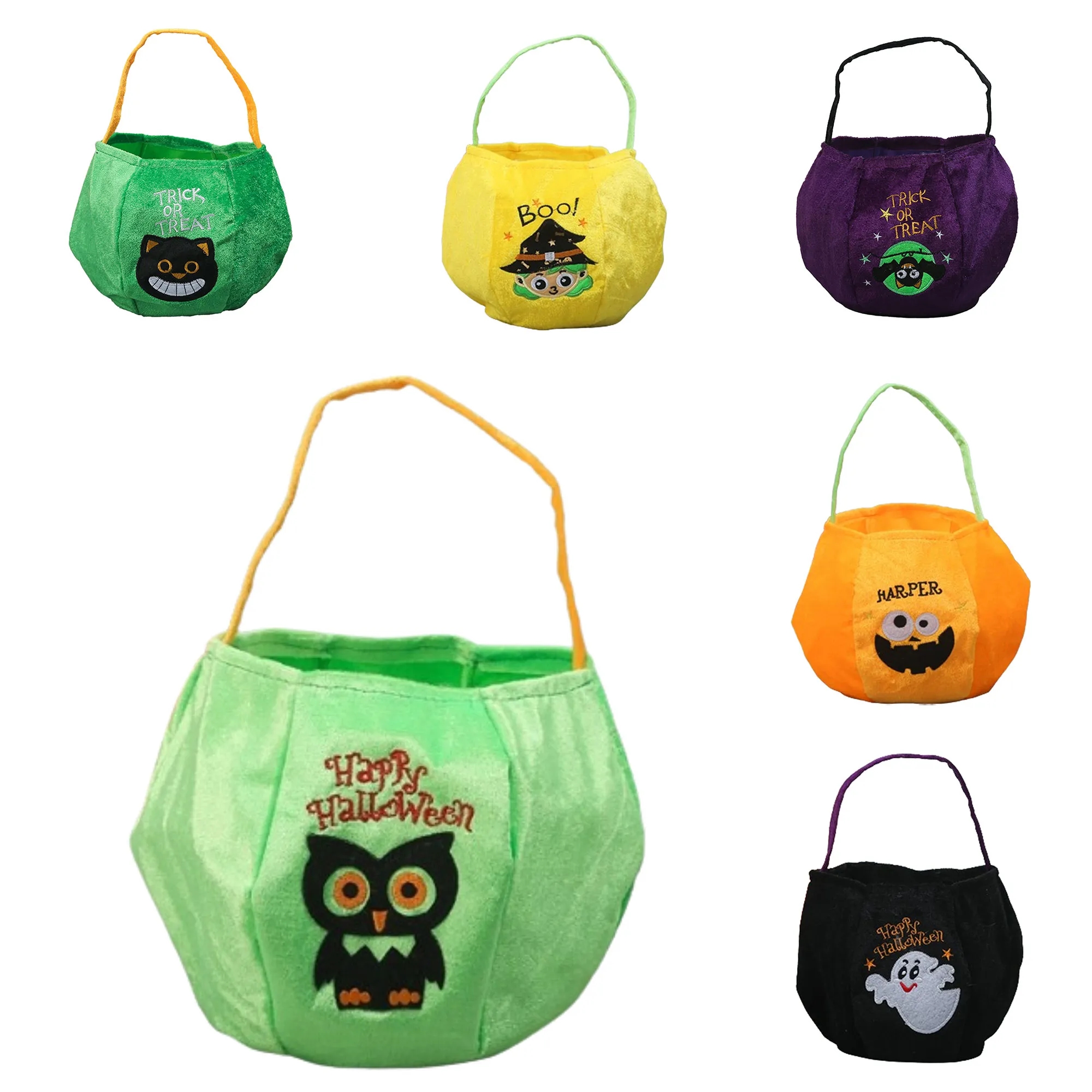 Halloween Reusable Fabric Trick or Treat Buckets 14
