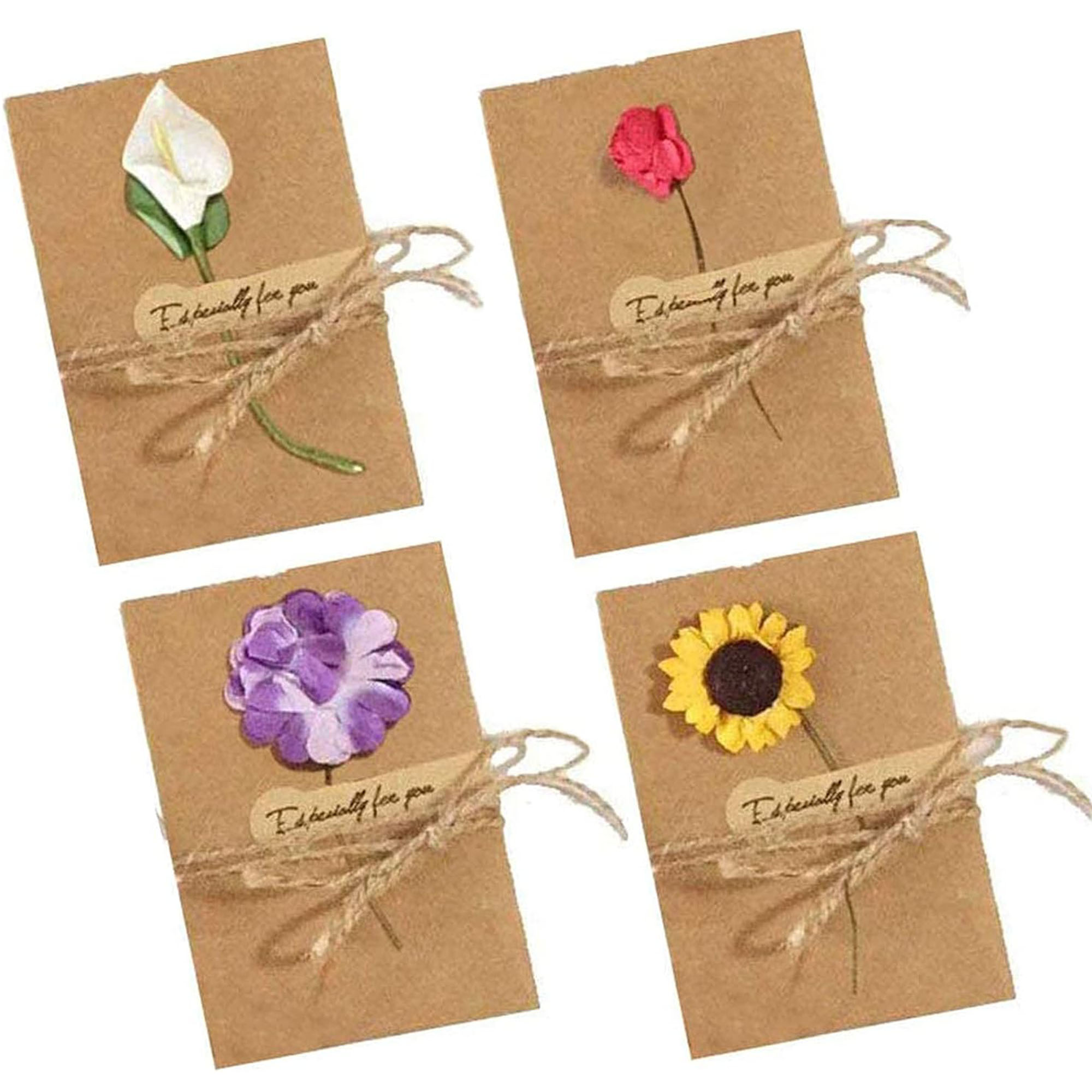 Vintage Kraft Handmade Blank Thank You Note Card 3