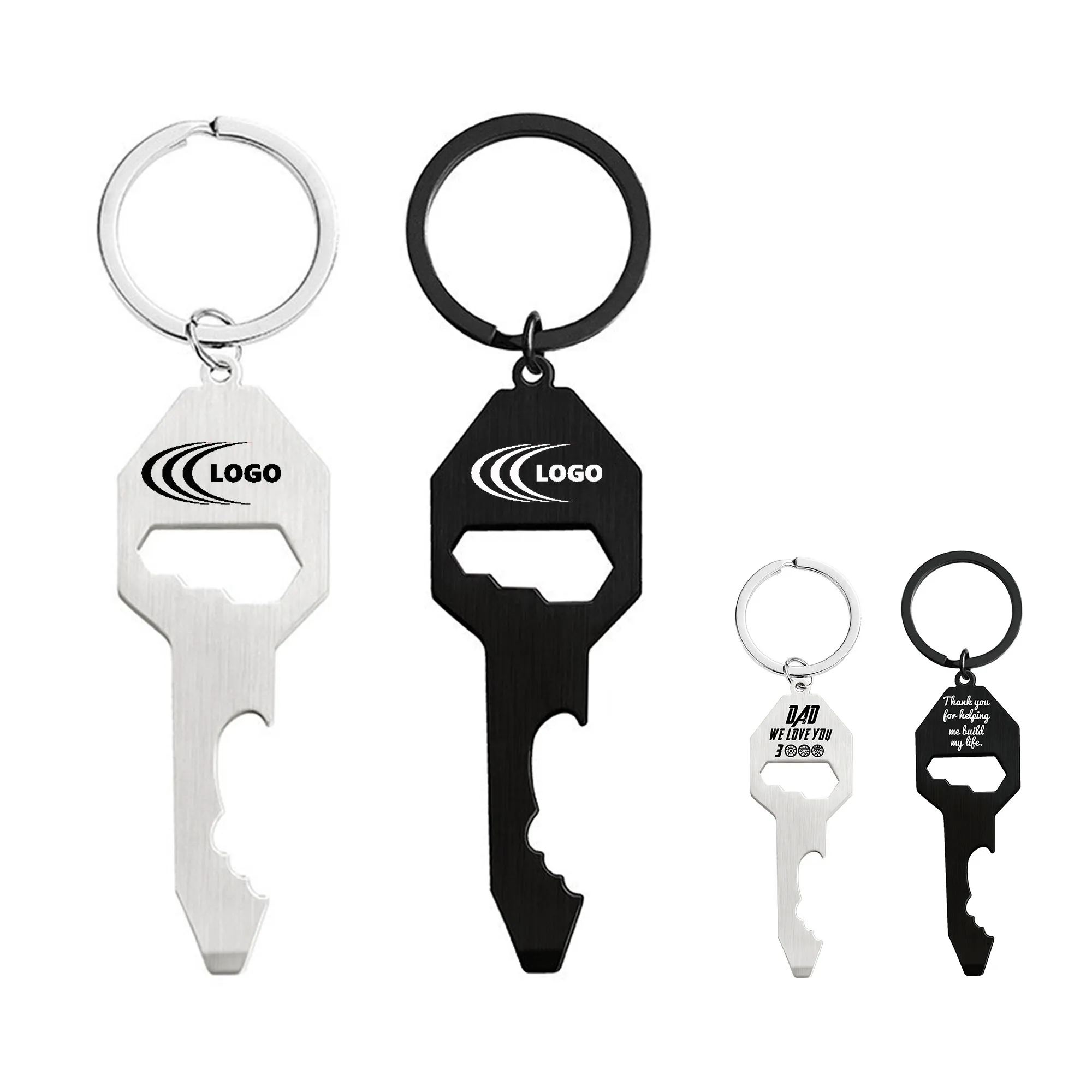 Stainless Steel Bottle Opener Keychain