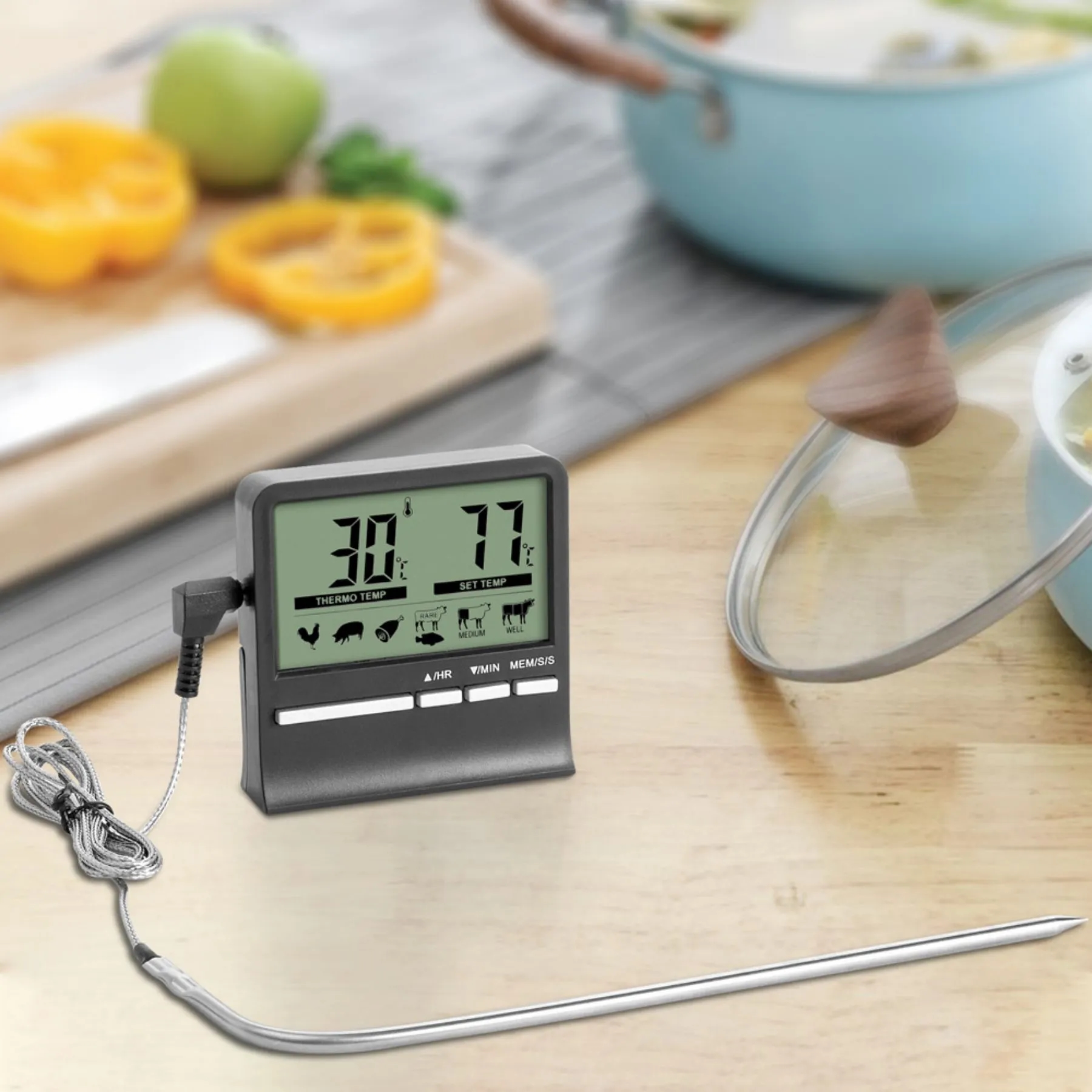 LCD Large Screen Meat Thermometer 11