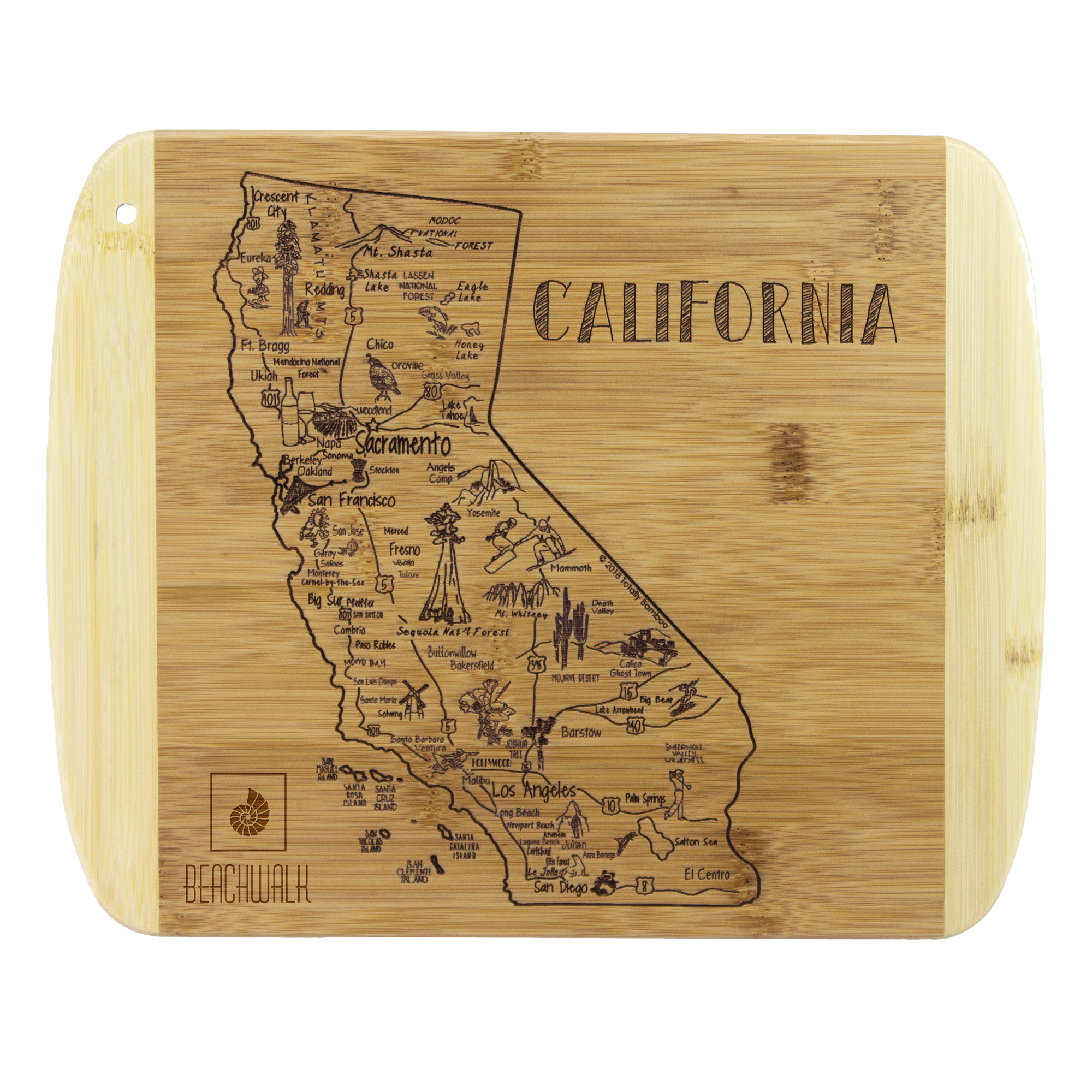 A Slice of Life California Serving & Cutting Board
