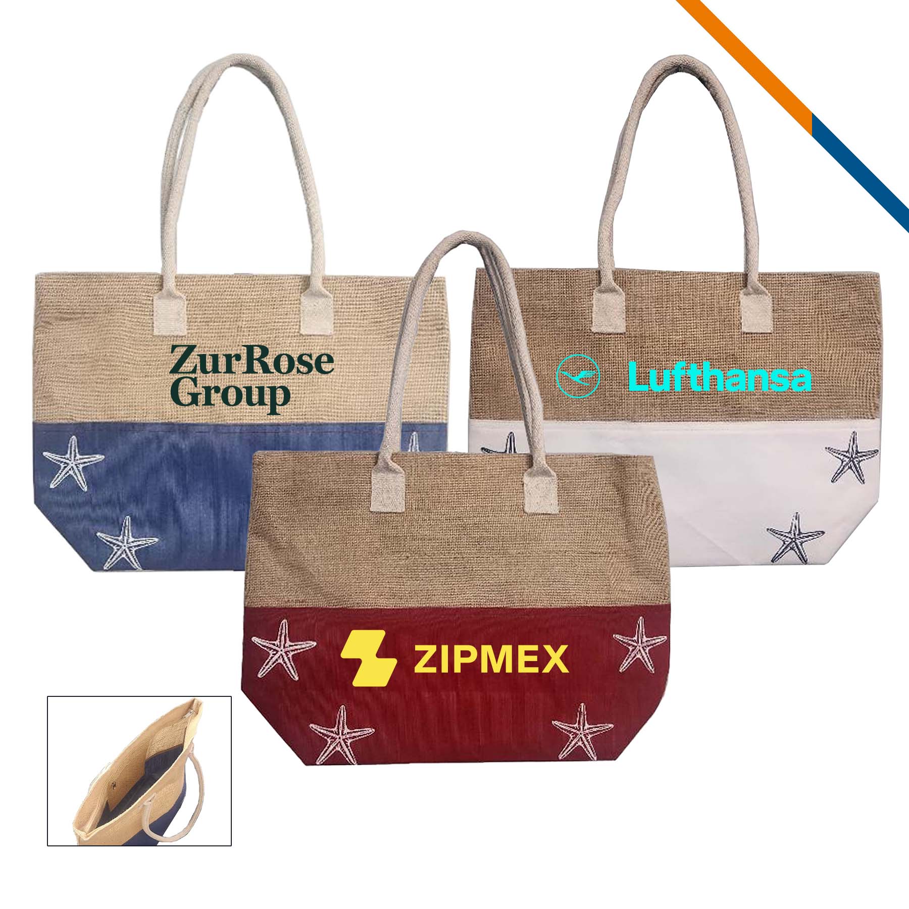 Biscus Jute Tote Bag