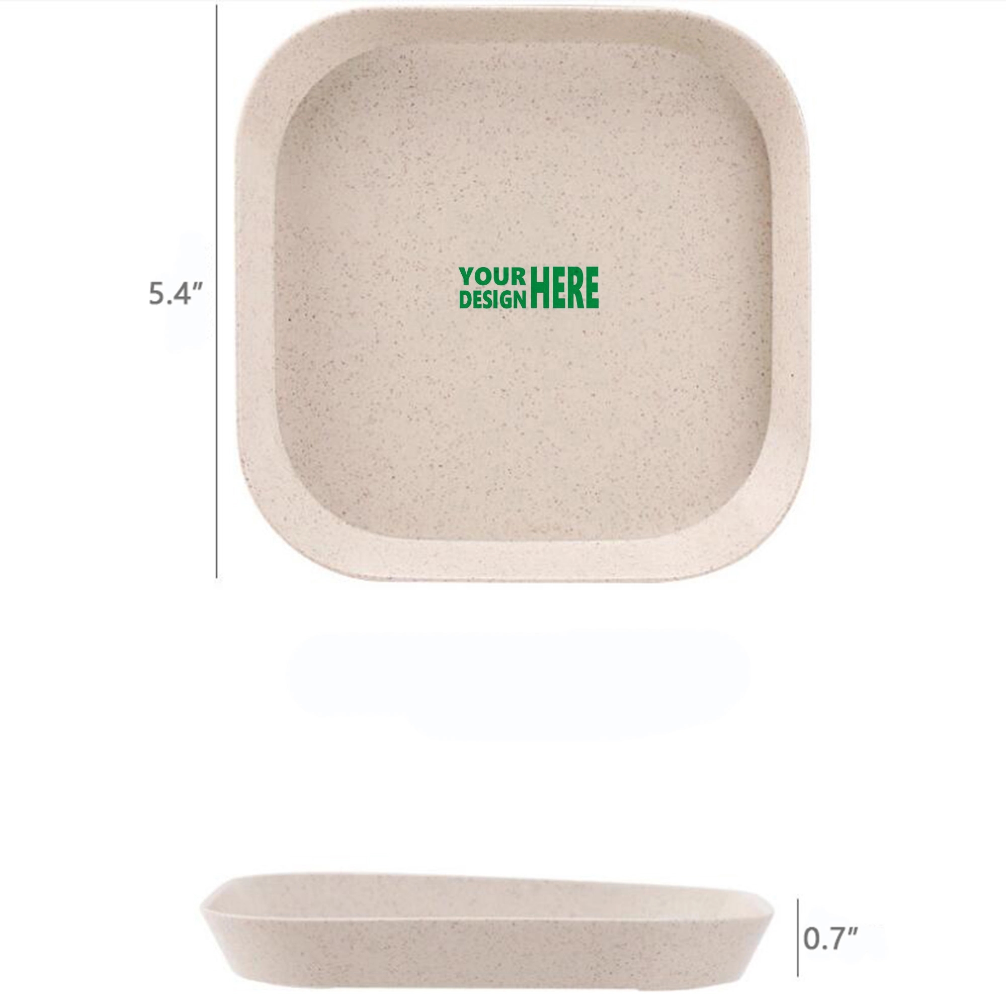Lightweight Wheat Straw Plate 6