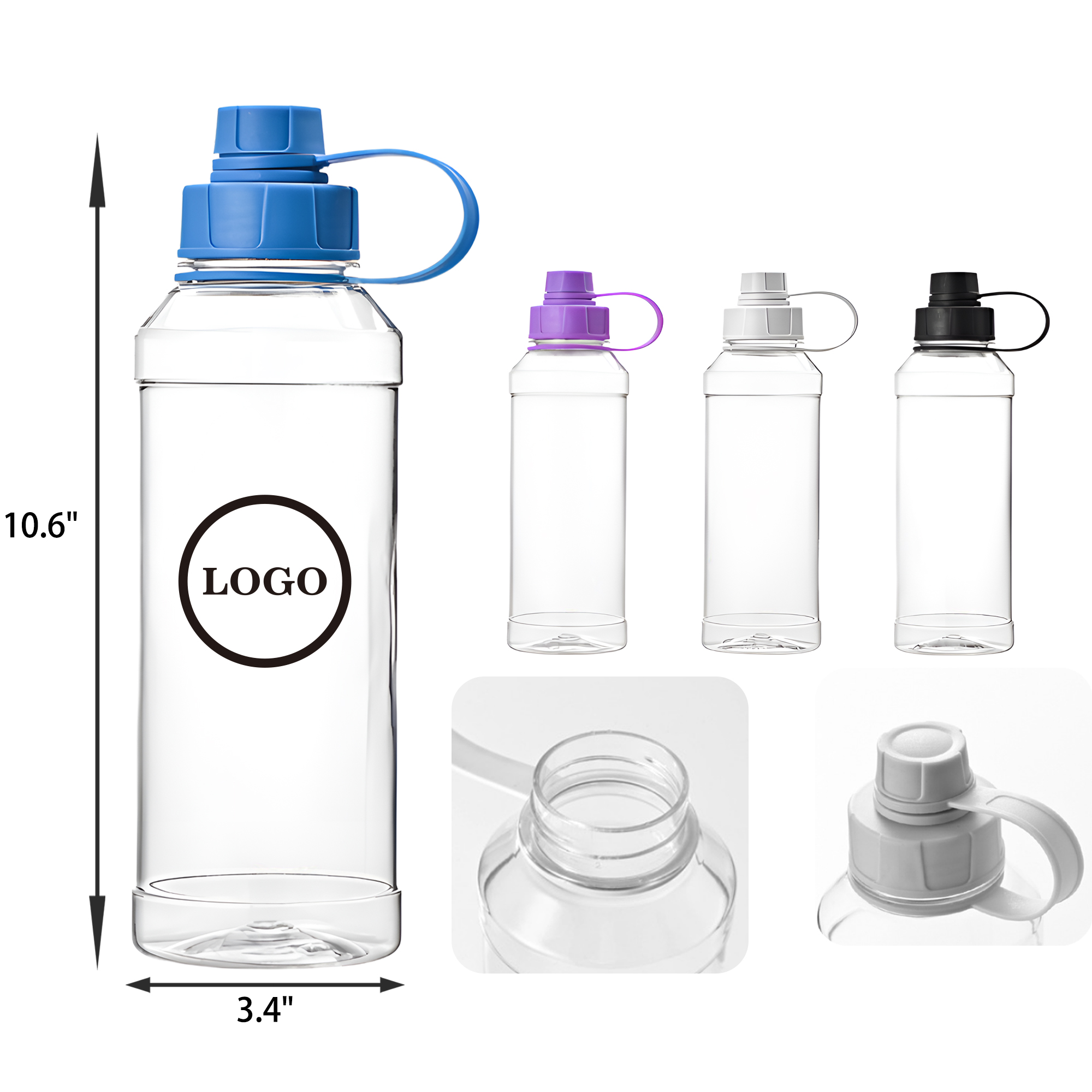 MOQ 50 PCS 33 OZ Lightweight Plastic Water Bottle 7