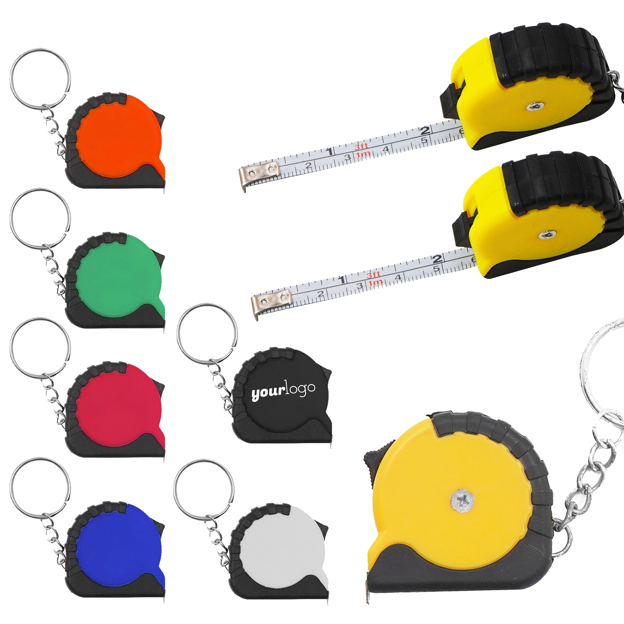 ABS Mini Tape Measure Keychain
