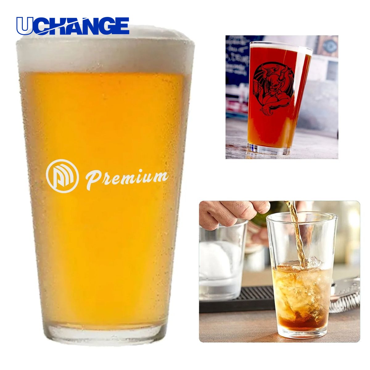 Beer Glass Container (16 oz)